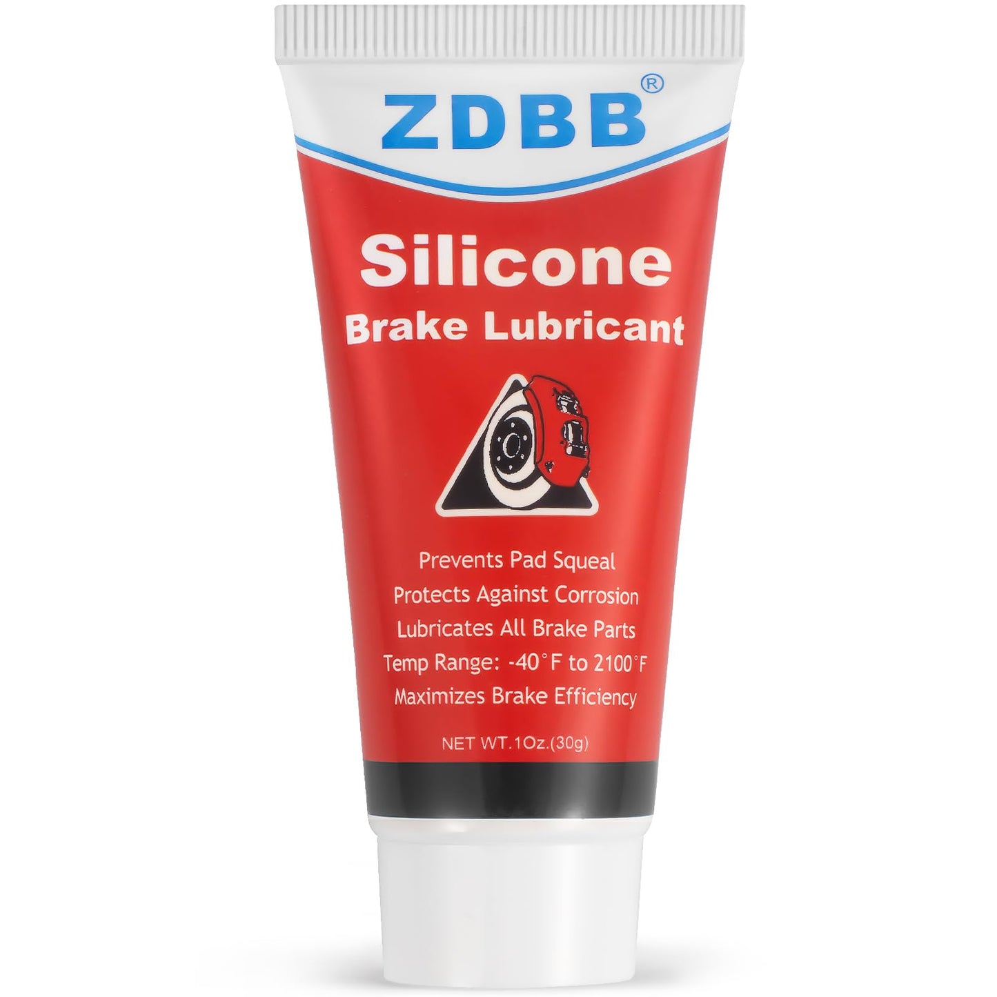 ZDBB Brake Silicone Grease Brake Caliper Guide Pin Lubricant High Temperature Caliper & Pad Lube, Waterproof, Safe for Rubber O-Rings Automotive Grease for Quiet & Smooth Braking 1oz (1-Pack)