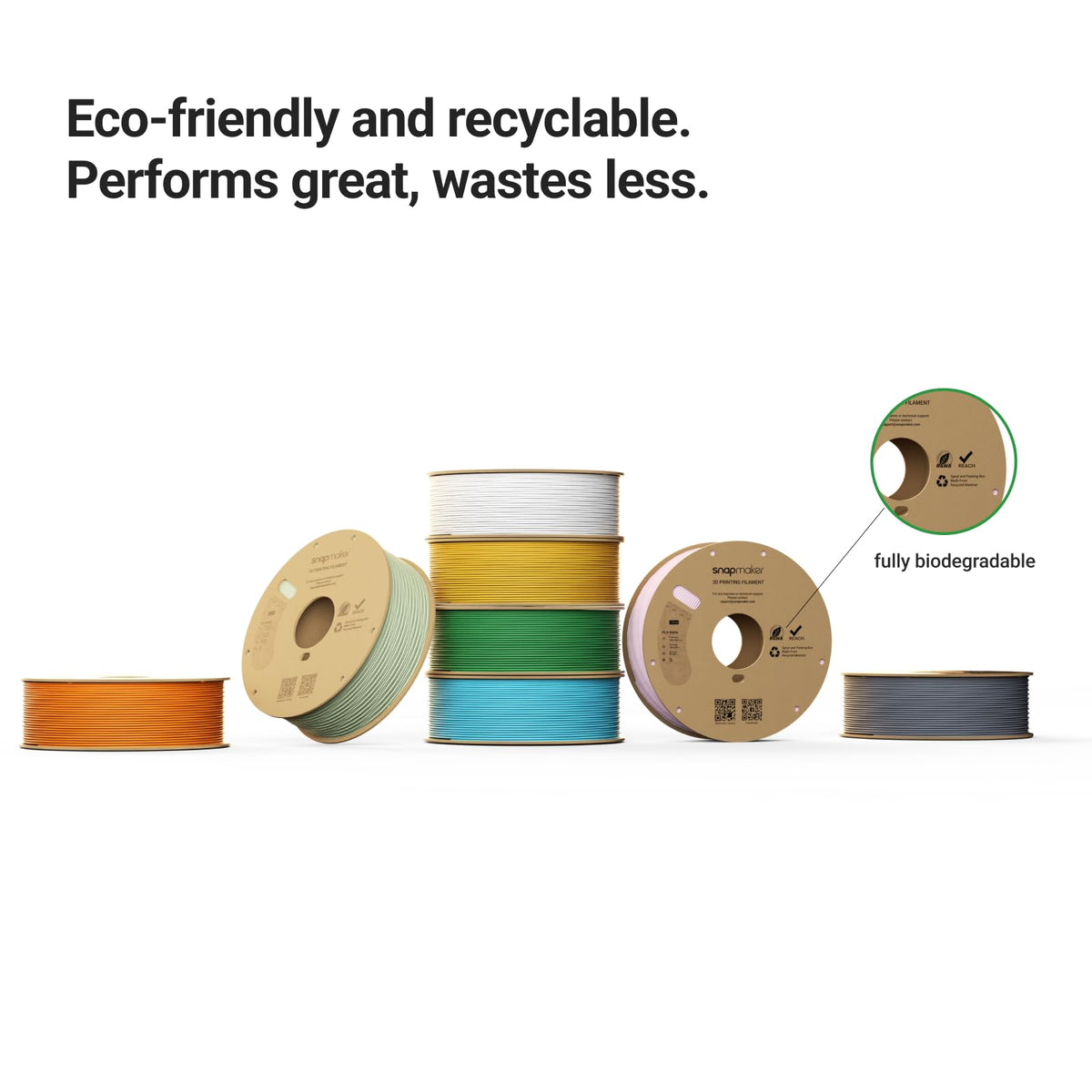 Snapmaker Matte PLA Filament 1.75mm,3D Printer Filament 1kg(2.2lbs)