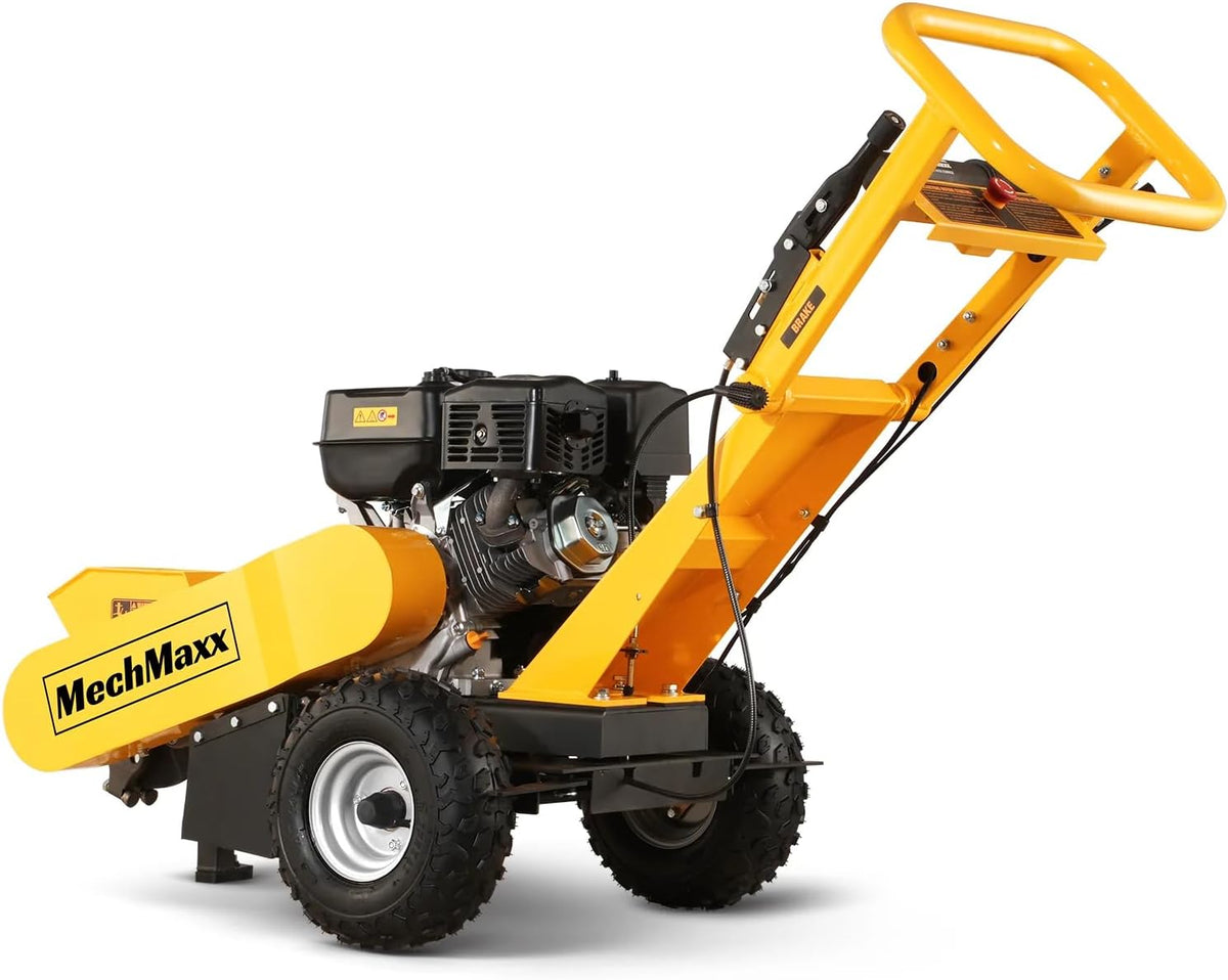 MechMaxx Stump Grinder With Support Leg, DUCAR 420cc 15HP Gas Engine