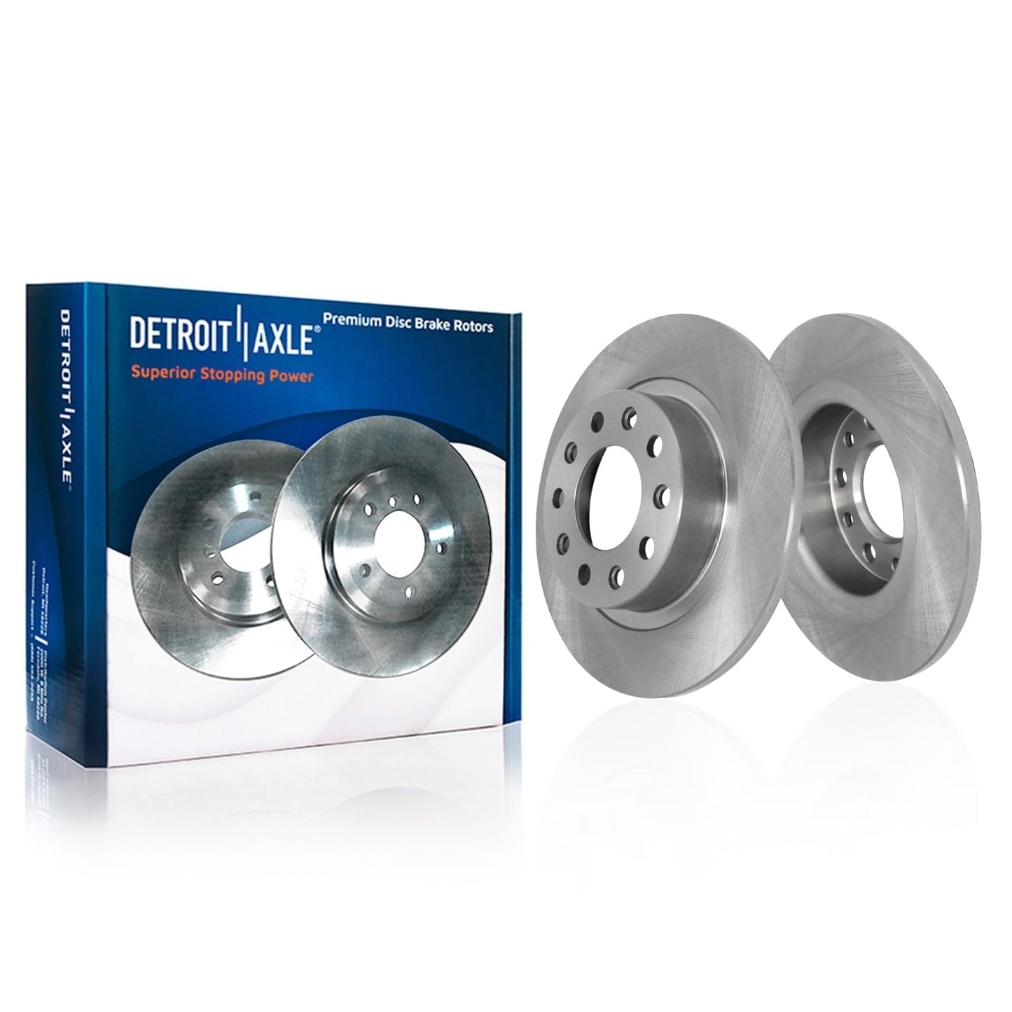 Detroit Axle - Brake Kit for Dodge Avenger Caliber Jeep Patriot Compass Chrysler 200 Sebring Replacement Disc Brake Rotors Ceramic Brakes Pads 5 Lugs: 11.57" inch Front and 10.31" inch Rear Rotors