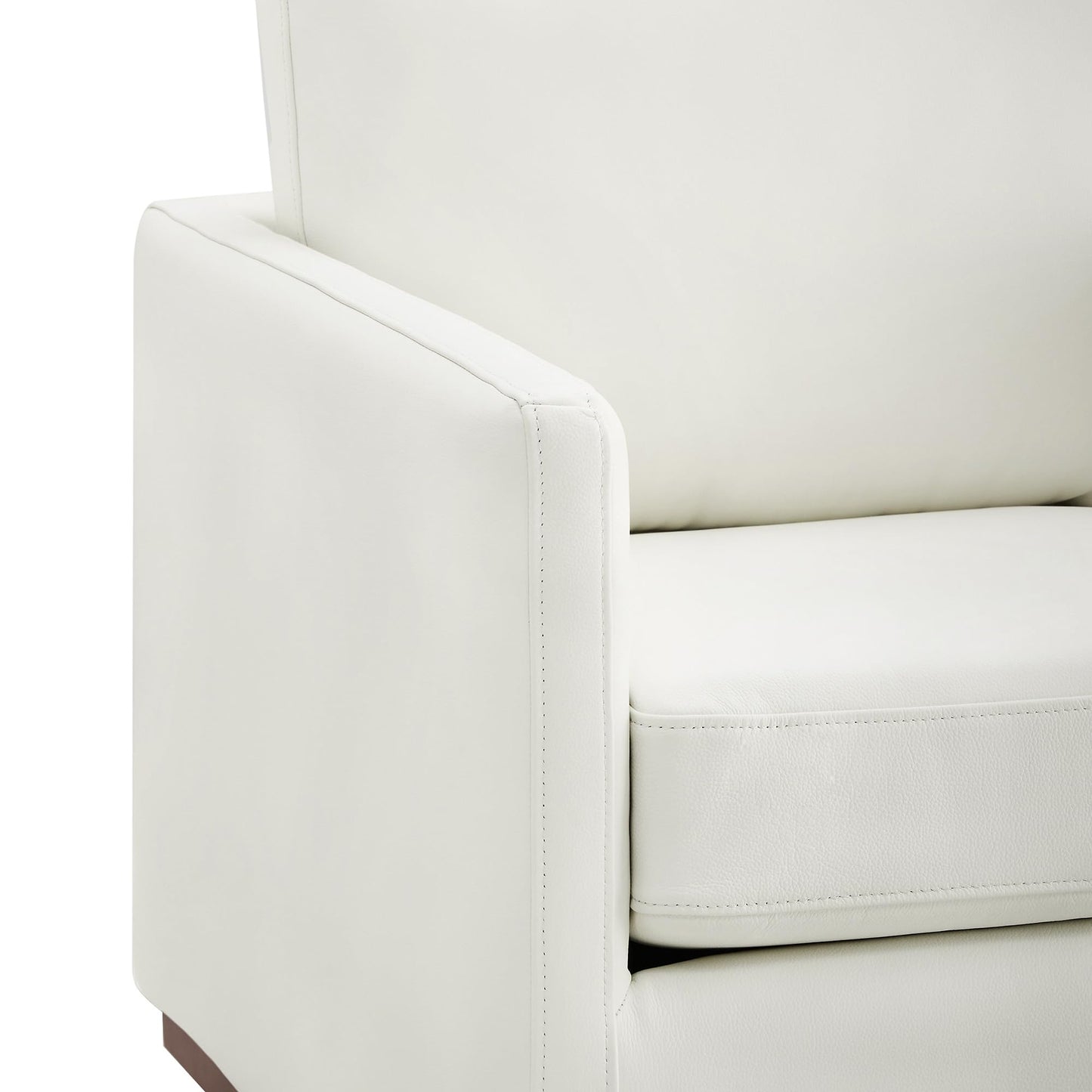 CHITA Genuine Leather Swivel Accent Chair, FSC Certified Mid Century Modern Arm Chair for Living Room and Bedroom, Fully Assembled, Saddle