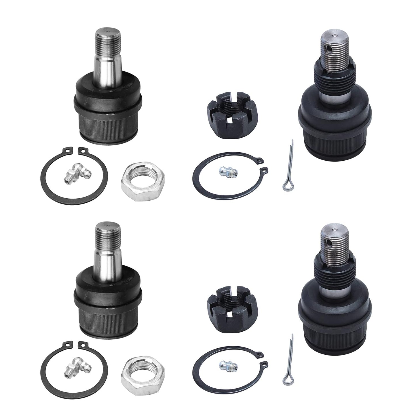 Detroit Axle - 4WD Front 4pc Ball Joints for Ford F-250 F-350 F-450 F-550 Excursion, 4 Upper & Lower Ball Joints Replacement