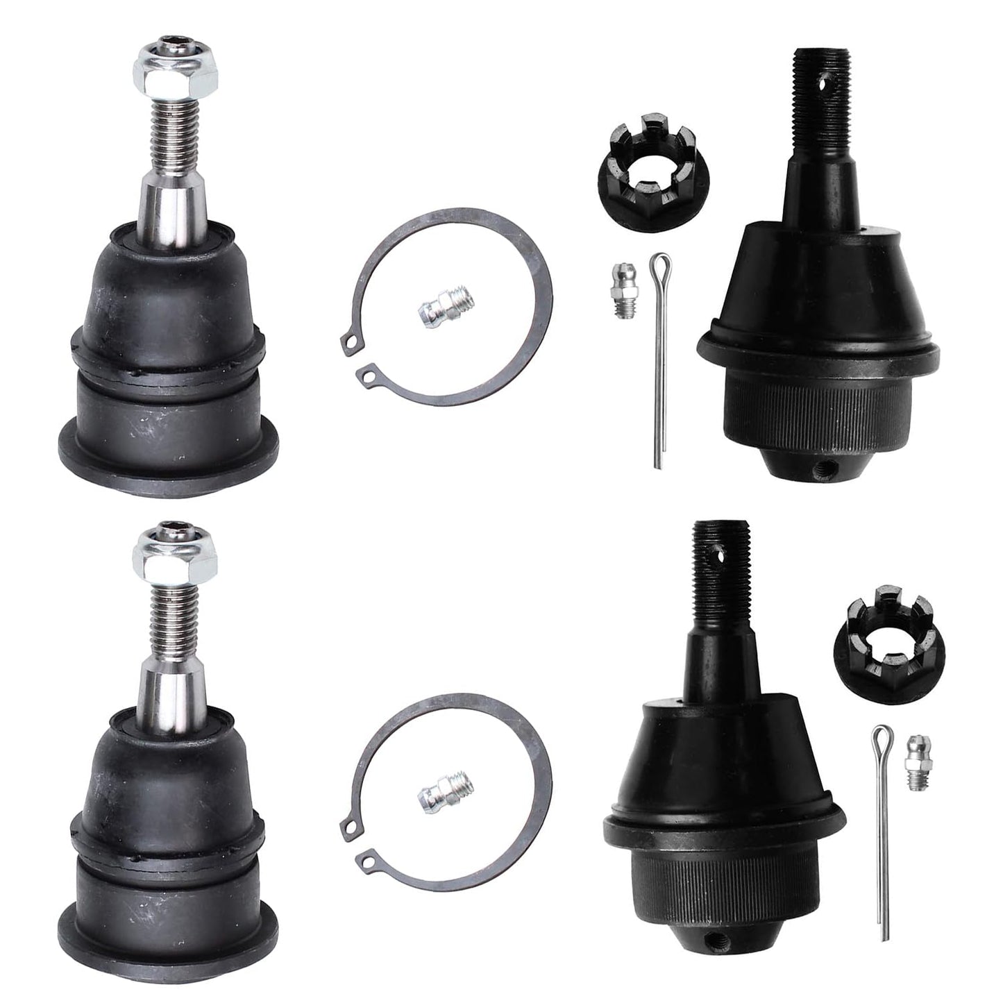Detroit Axle - 4WD Front 4pc Ball Joints for Ford F-250 F-350 F-450 F-550 Excursion, 4 Upper & Lower Ball Joints Replacement