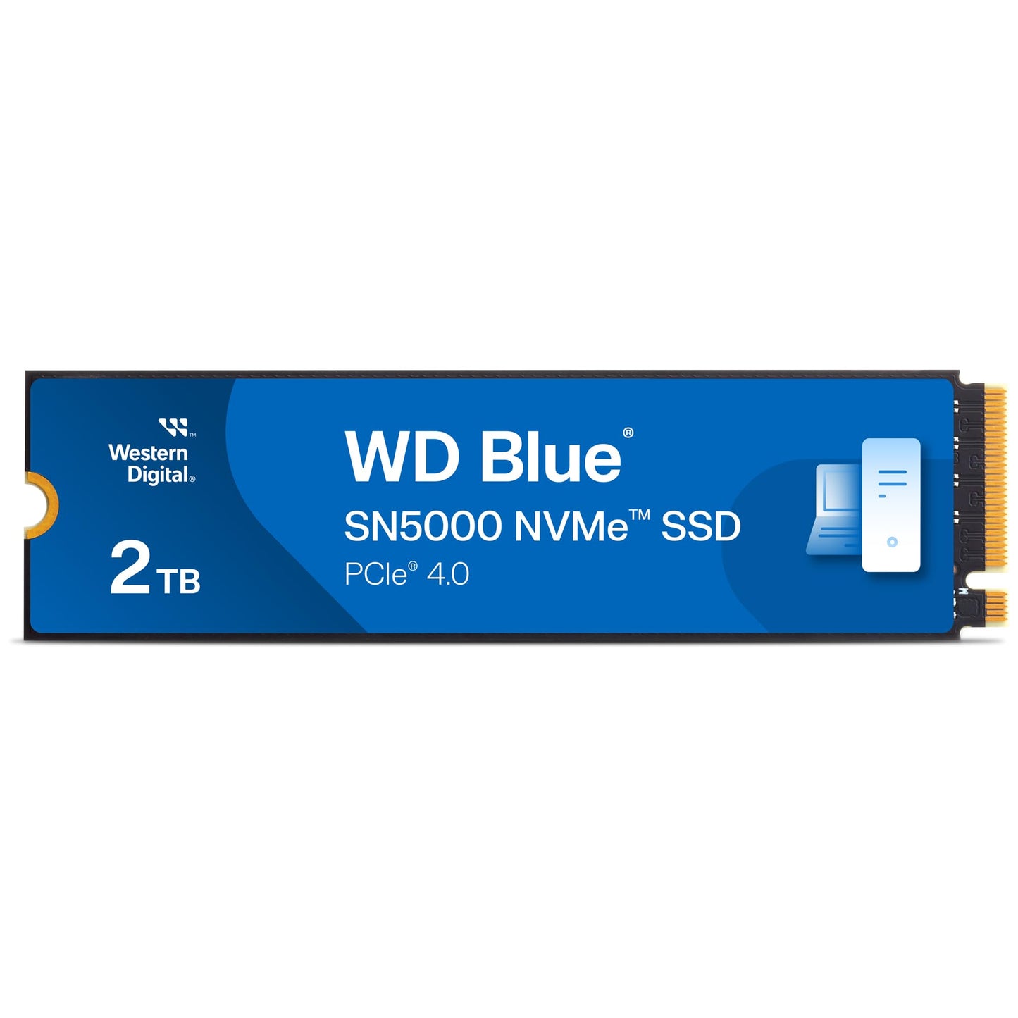 Western Digital 2TB WD Blue SN5000 NVMe Internal Solid State Drive SSD - PCIe Gen 4.0, M.2 2280, Up to 5,150 MB/s - WDS200T4B0E [New Generation]