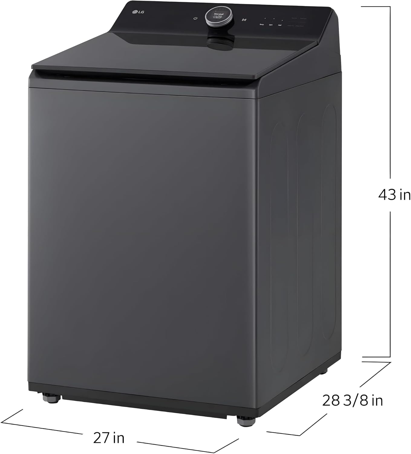 LG 5.5 cu. ft. Smart Top Load Washer in Matte Black with Impeller, eZDispense and Faucet Water and LCD Digital Dial Control