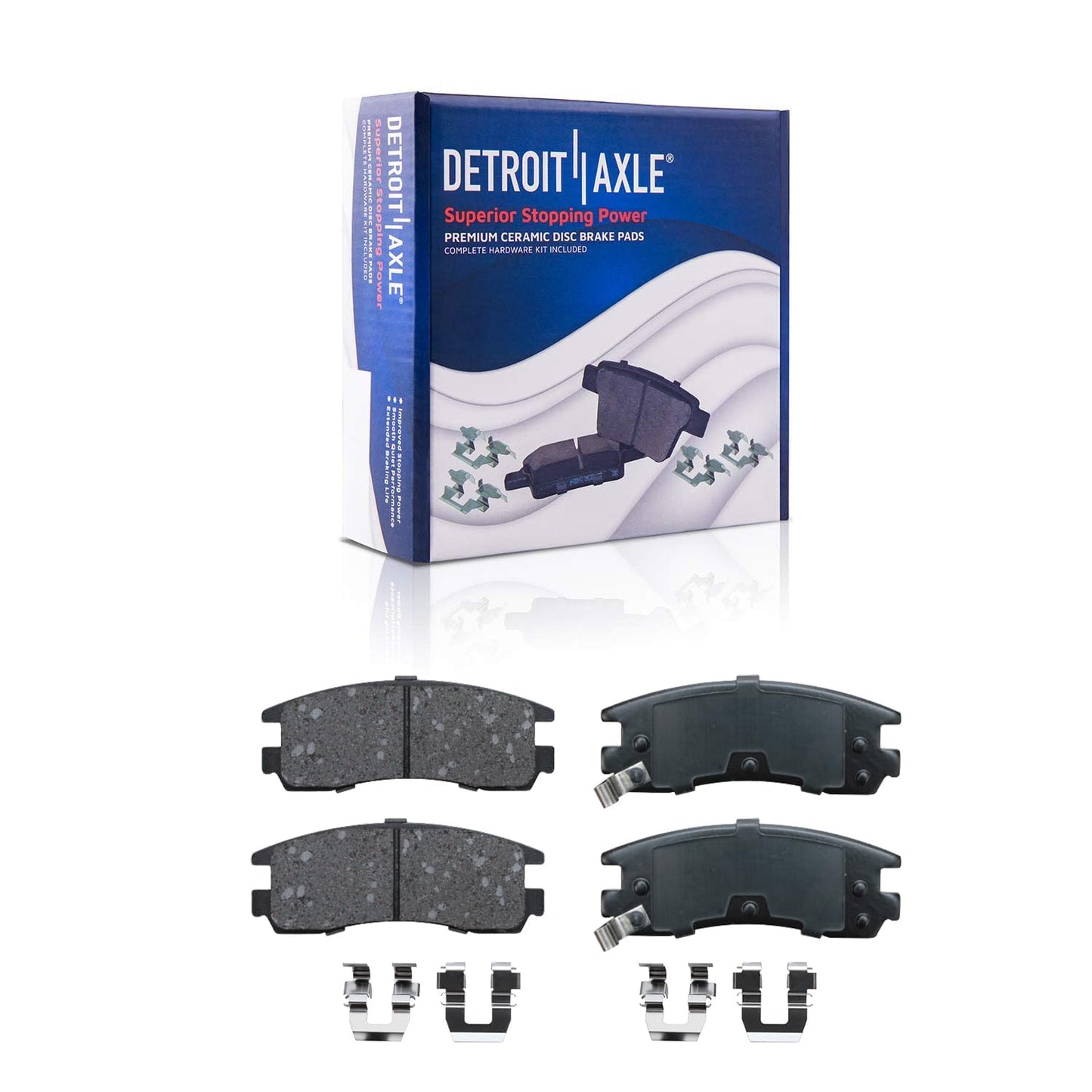 Detroit Axle - Brake Kit for Subaru Impreza Forester Legacy Outback 11.54'' inch Front & 11.26" inch Rear Disc Brake Rotors Ceramic Brake Pads Front and Rear Replacement, Brakes and Rotors