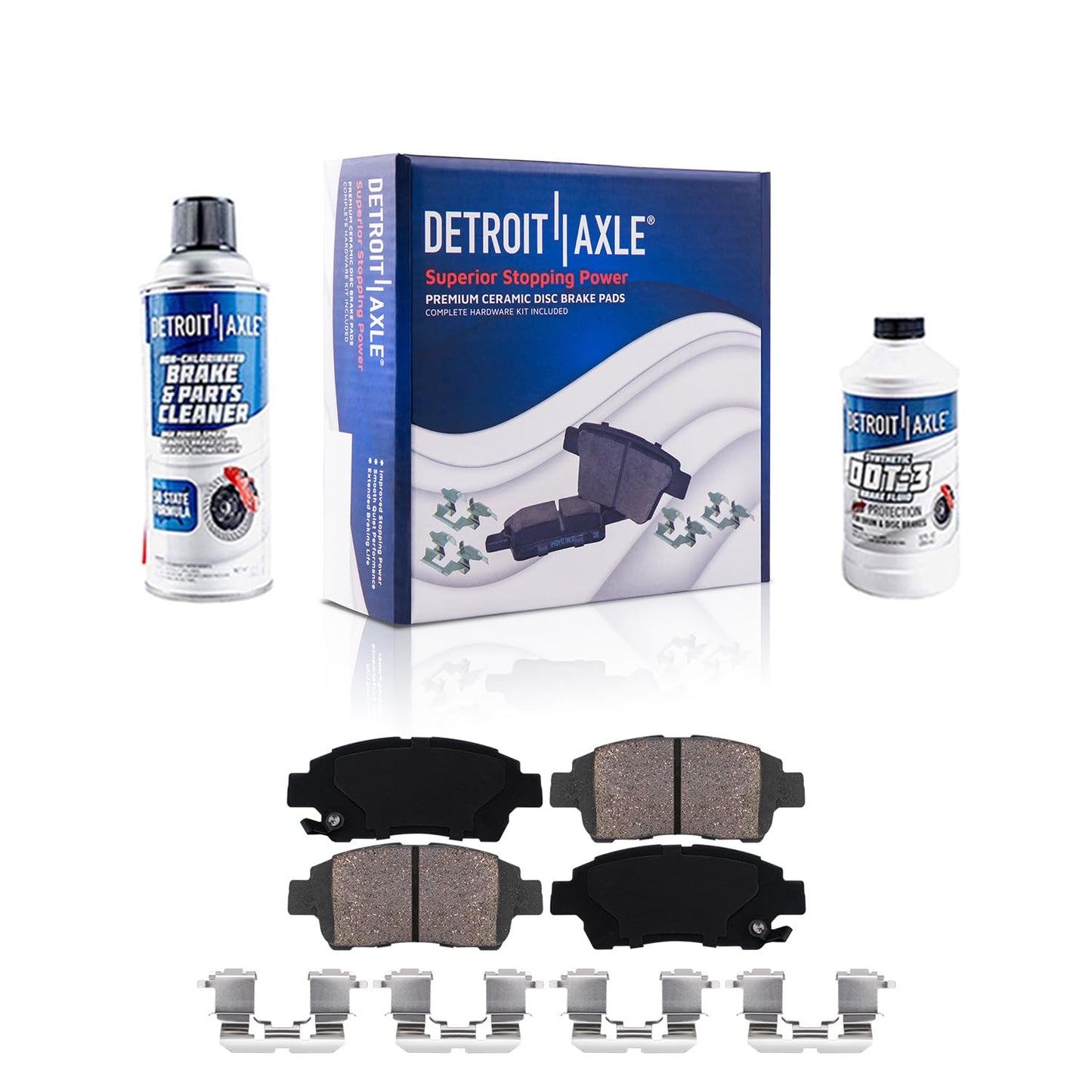 Detroit Axle - Kit de freno delantero para Chrysler 200 Sebring Dodge Avenger Caliber Jeep Compass Patriot Rotores de freno de cerámica Reemplazo de pastillas de freno : rotores delanteros de 11.57