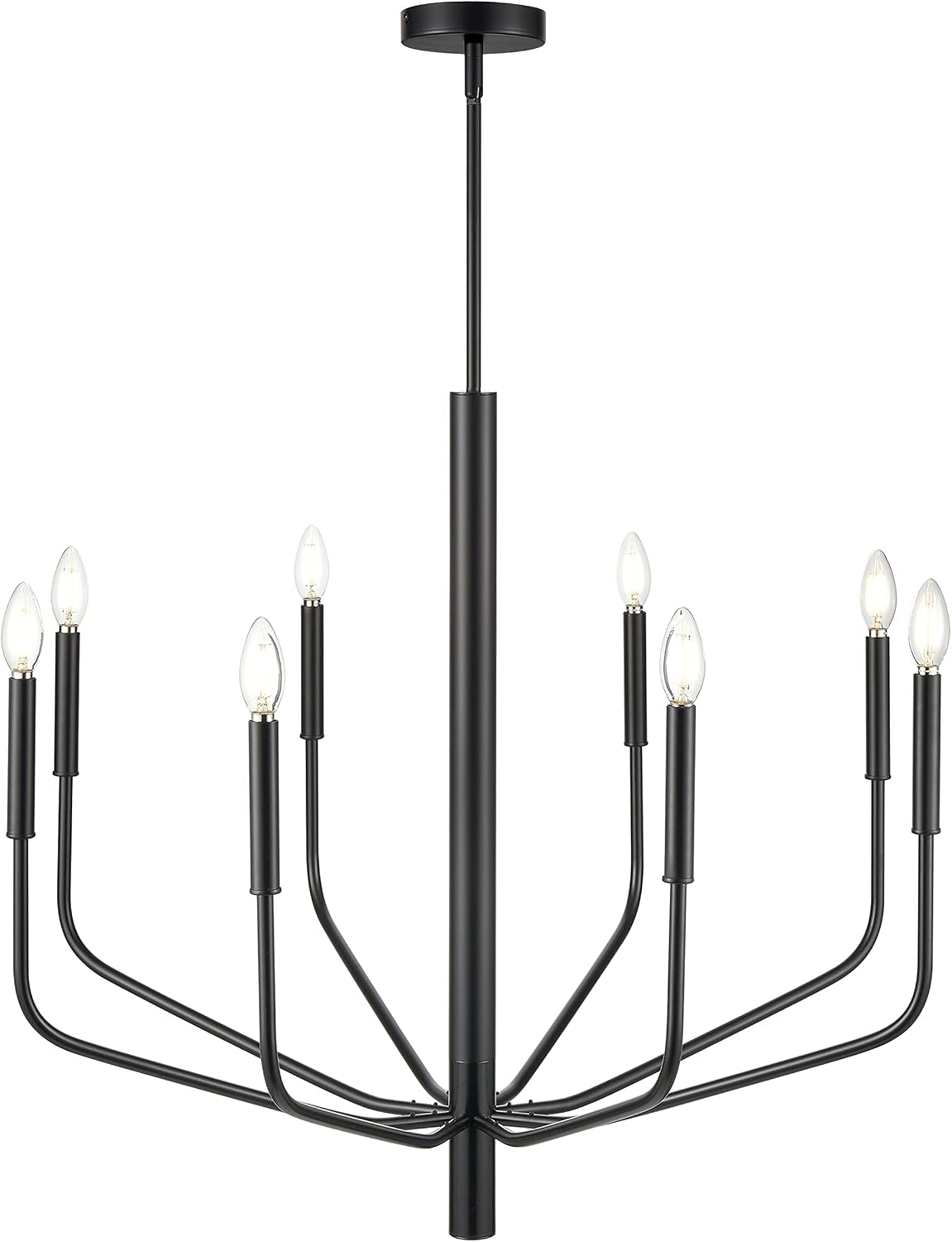Light Society LS-C516-BLK Philippe 8-Light Chandelier, Black