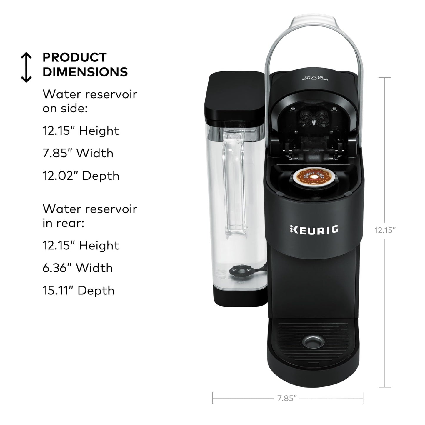 Keurig K-Supreme Single Serve K-Cup Pod Coffee Maker, MultiStream Technology, 4 Brew Sizes, 66oz Dual-Position Removable Reservoir, Black