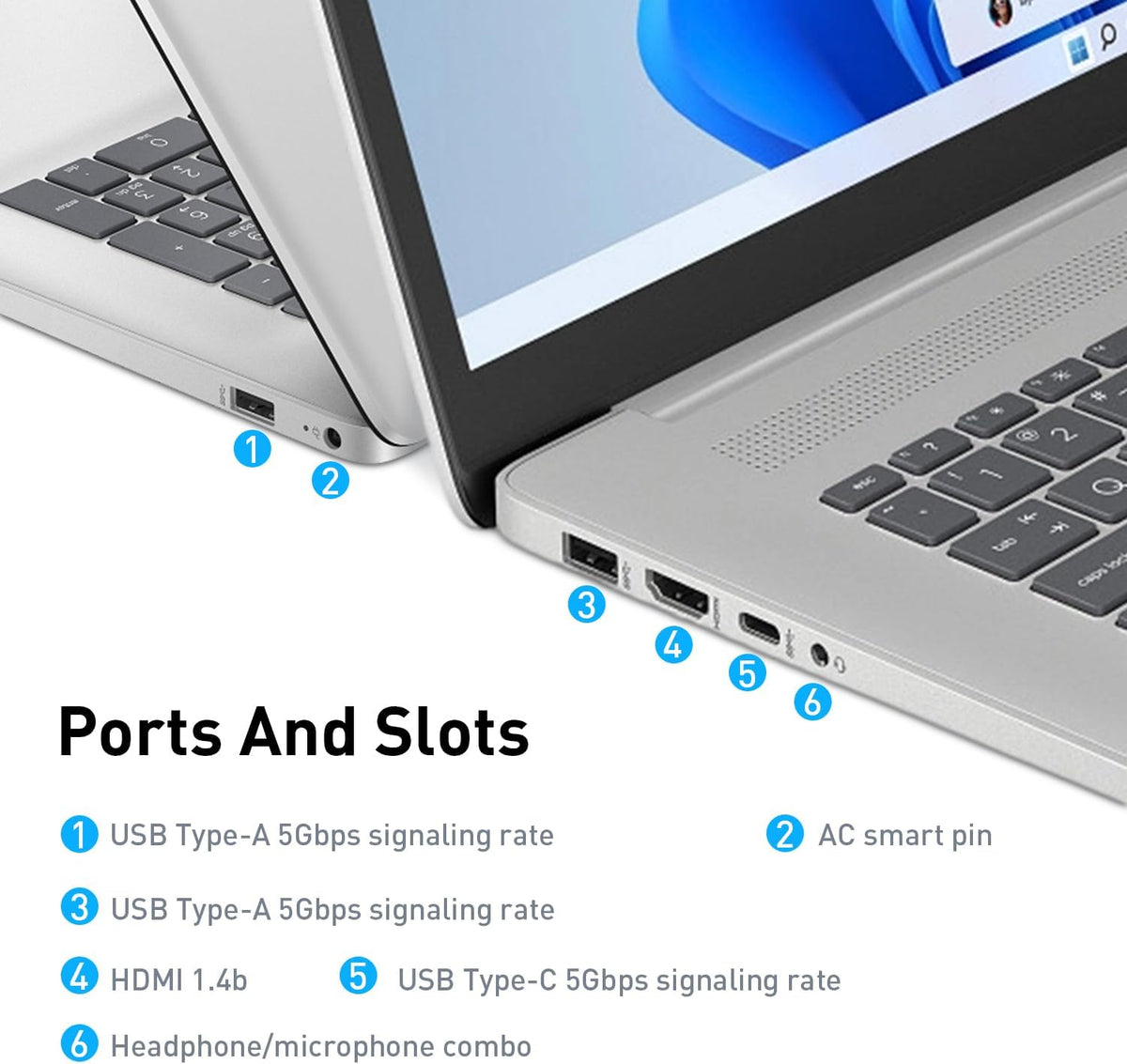 HP 17.3” FHD IPS LED Anti-Glare 300 nits Laptop, AMD Ryzen 5 7430U 6-core CPU, 16GB RAM, 1TB Storage, Webcam w/Shutter, Microsoft Copilot Key, Wi-Fi 6, BT 5.4, Win11H, w/Laptop Cooler, 17-cp3000