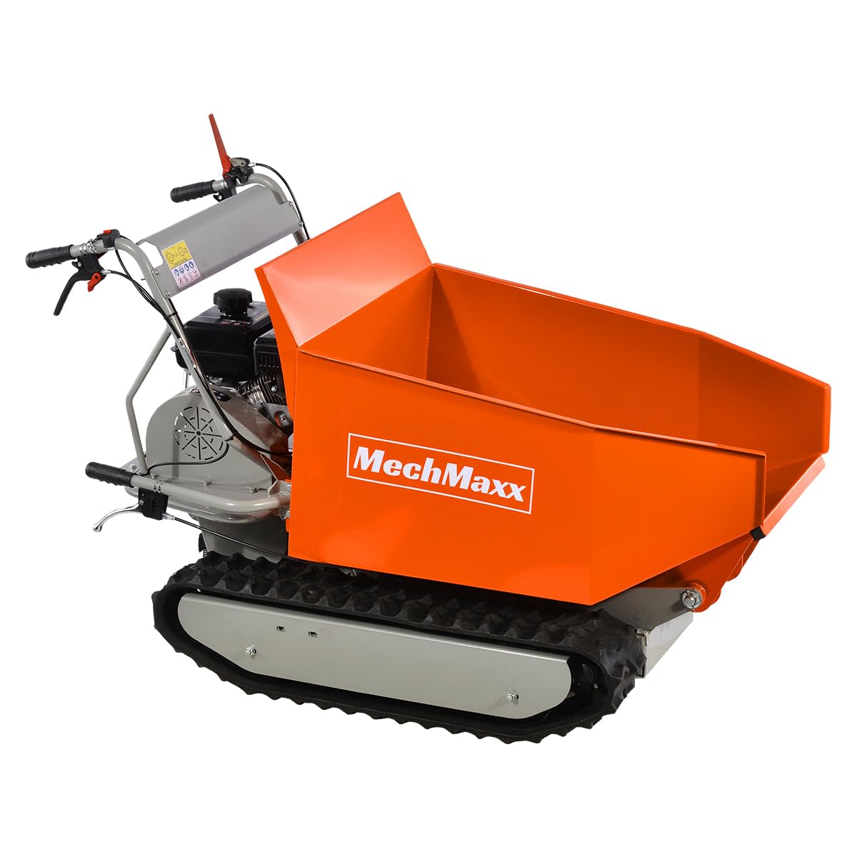 MechMaxx 1100Lb Loading 48V Battery Powered Wheel Barrow Electric Dumper Cart with 30W Light, Hydraulic Tipping, 1000W Brushless DC Motor, LED Display Screen, Model EH50 Yellow