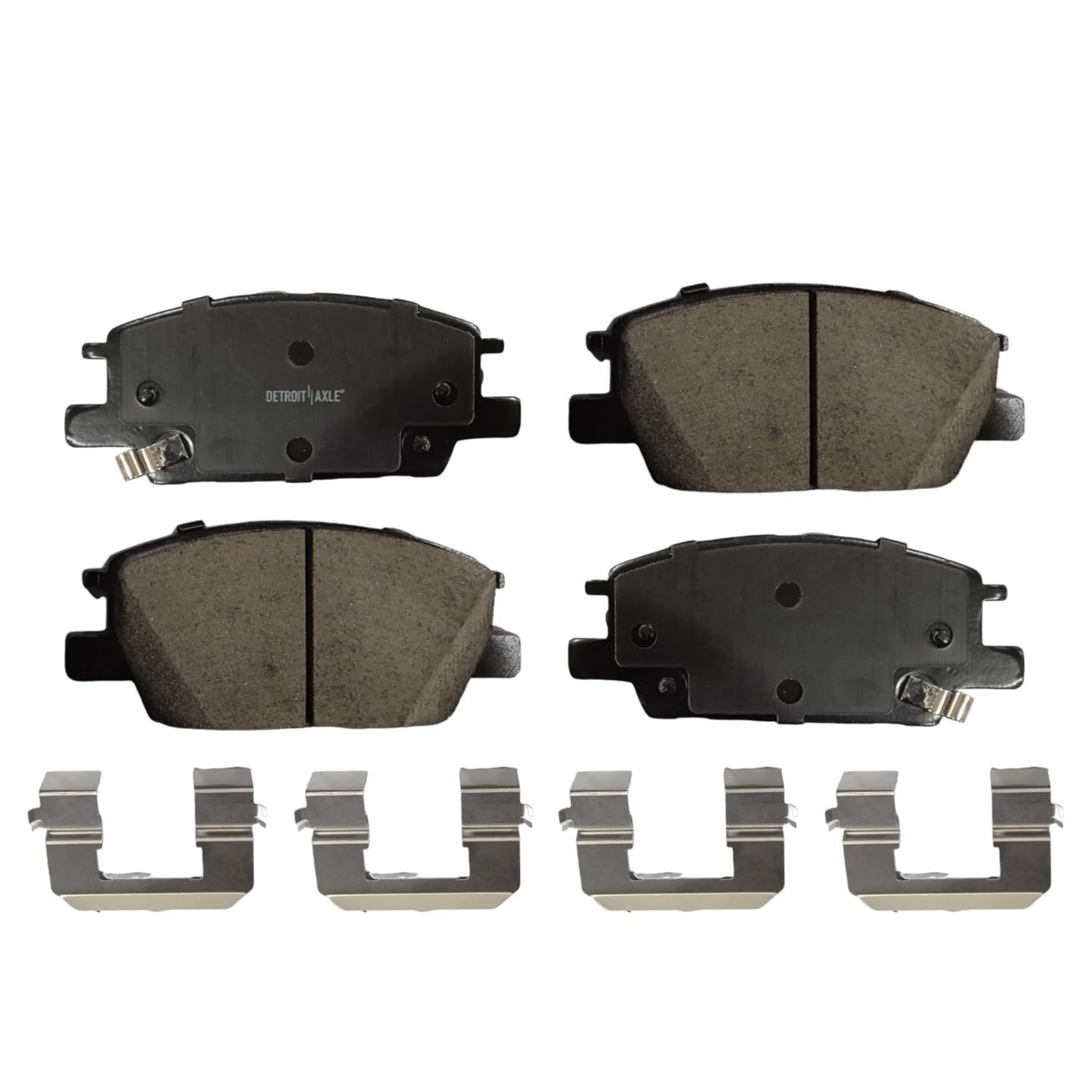 Detroit Axle - 2.4L Front & Rear Brake Kit for 2003-2007 Honda Accord | 11.10'' inch Front and 10.24'' inch Rear Disc Brake Rotors and Ceramic Brakes Pads 2004 2005 2006 Replacement