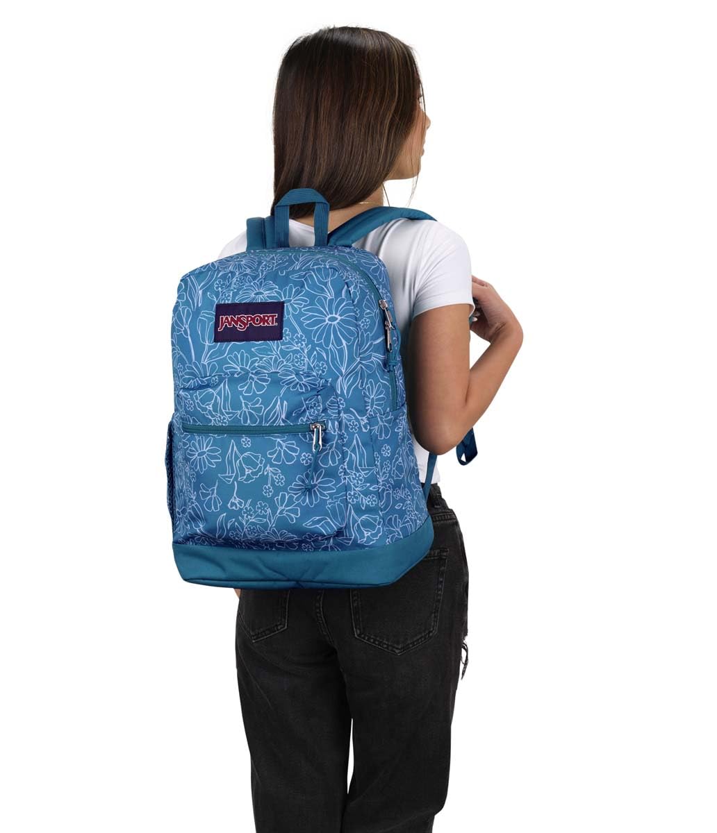JanSport Cross Town Plus Backpack - Large Main Compartment, Side Water Bottle Pocket, 15-Inch Padded Laptop Sleeve - Black