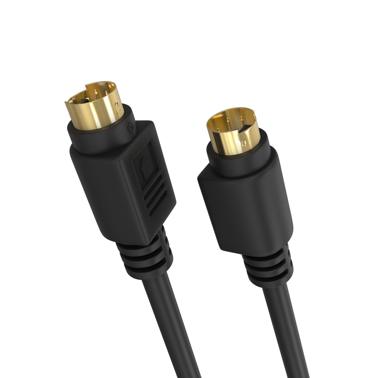 Cmple - S Video Cable 25 ft SVHS 4-PIN Video Cable Mini Din S-Video Cord for Home Theater, Camcorder, DSS Receiver, DVD Player- Black