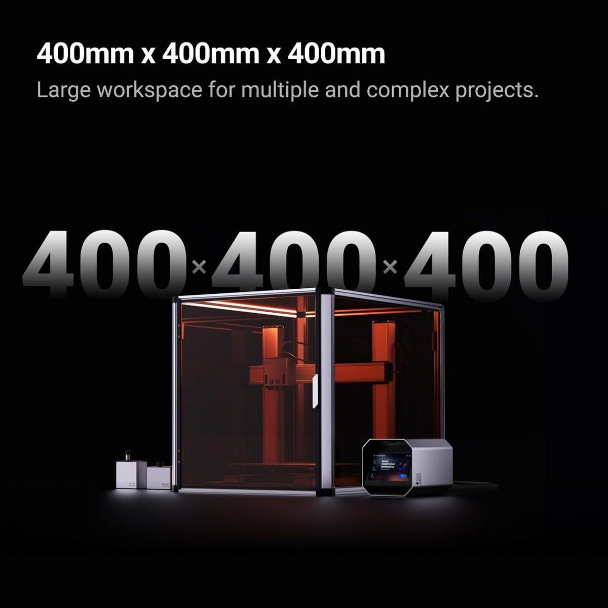 Snapmaker Artisan 3 in 1 3D Printer with Enclosure,Dual Extrusion Printing,10W Laser Engraver & 200W CNC Carving,Large Printing Size 400x400x400mm, Quick-Swap Modular Design