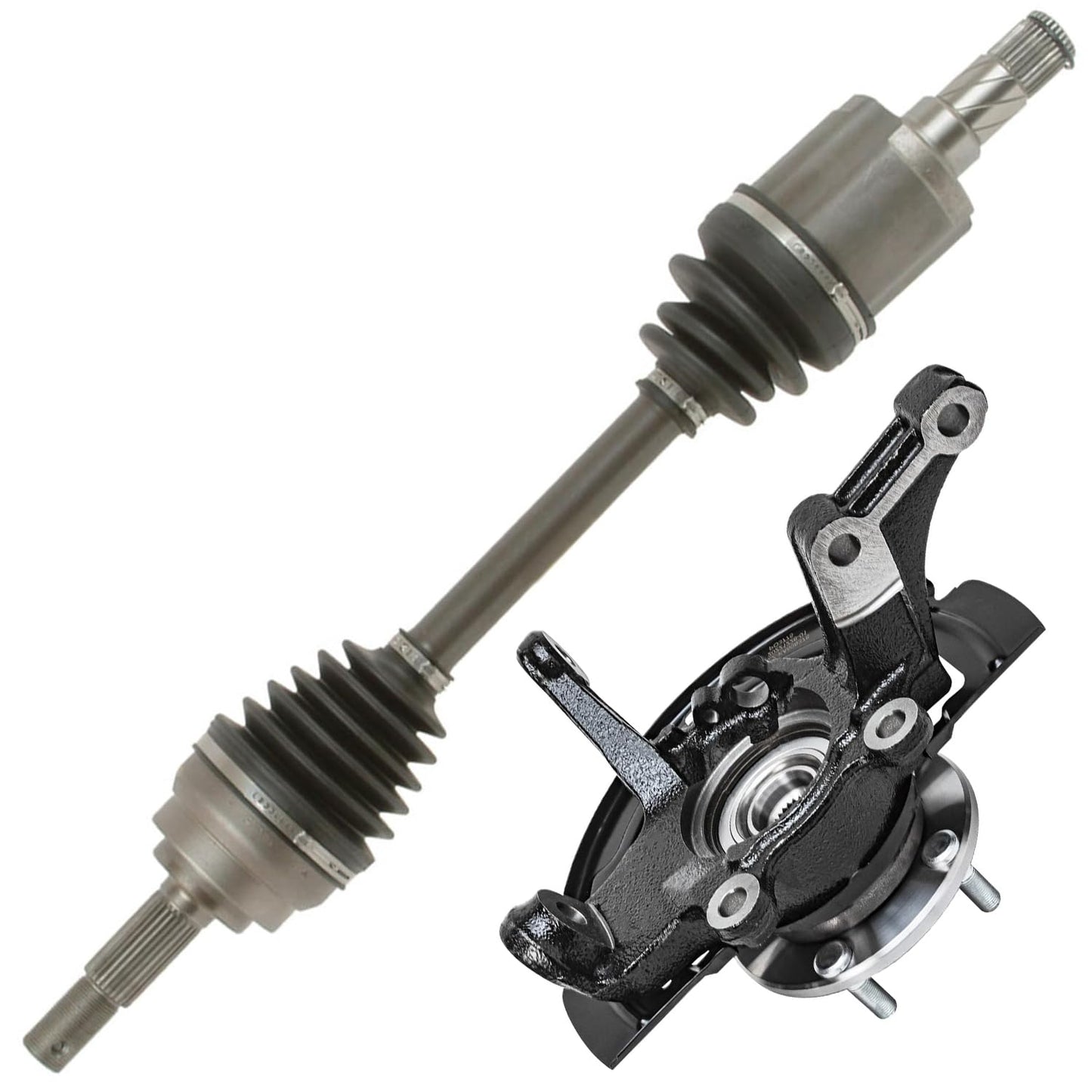 Detroit Axle - 4WD 2 Front CV Axle Shafts for 2007-2020 Chevy Silverado 1500 GMC Sierra Suburban Yukon XL 1500 Tahoe Avalanche Escalade ESV EXT 6 Lugs CV Axle Shafts Assembly Pair Replacement