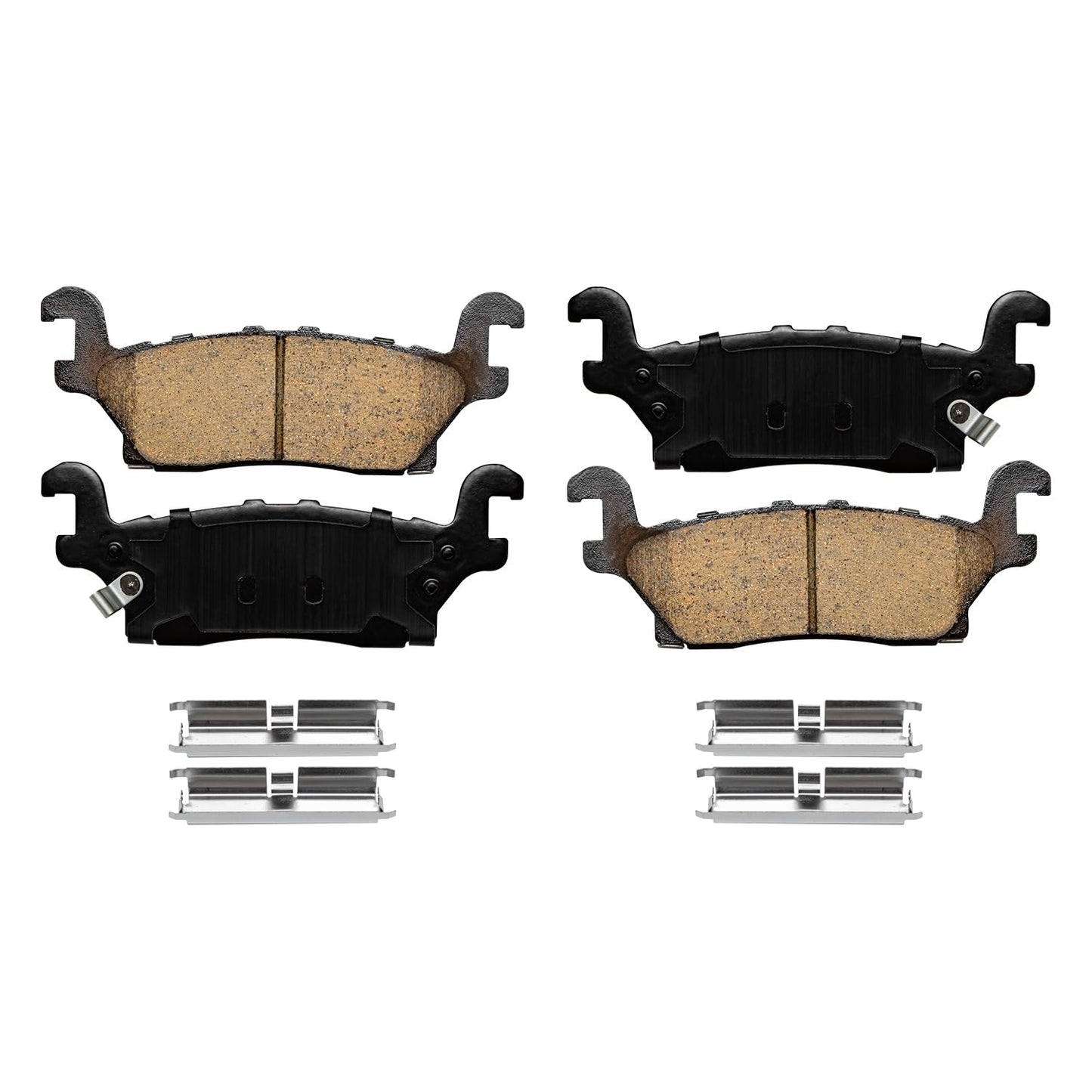 Detroit Axle - Front Brake Kit for 2003-2010 Honda Accord Disc Brake Rotors Ceramic Brakes Pads w/Hardware 2004 2005 2006 2007 2008 2009 Replacement [11.10 inch Rotors]