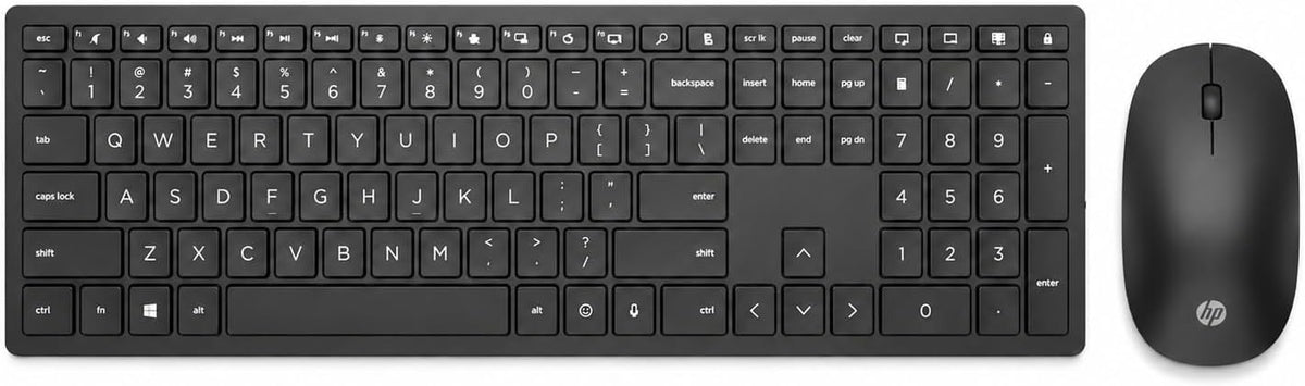 HP 710 Wireless Keyboard and Mouse Combo, Slim Design with Silent Keys, 2.4GHz Lag-Free Connection, Multi-OS Compatible (Windows, Mac, Chrome) Black