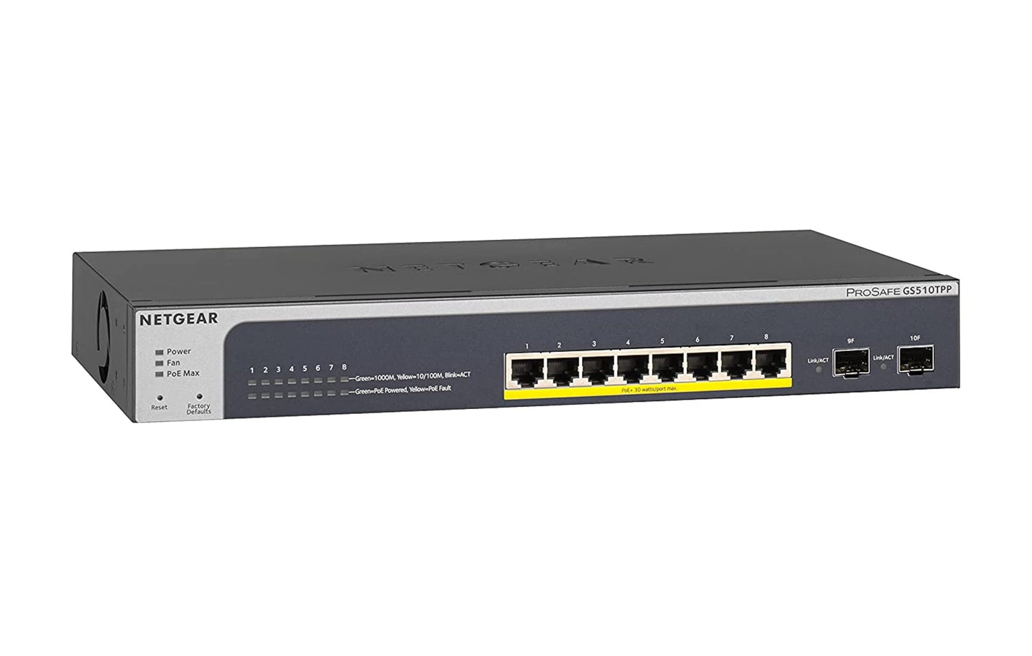 NETGEAR 52-Port PoE Gigabit Ethernet Smart Switch (GS752TPP) - Managed, Optional Insight Cloud Management, 48 x PoE+ @ 760W, 4 x 1G SFP, Desktop or Rackmount