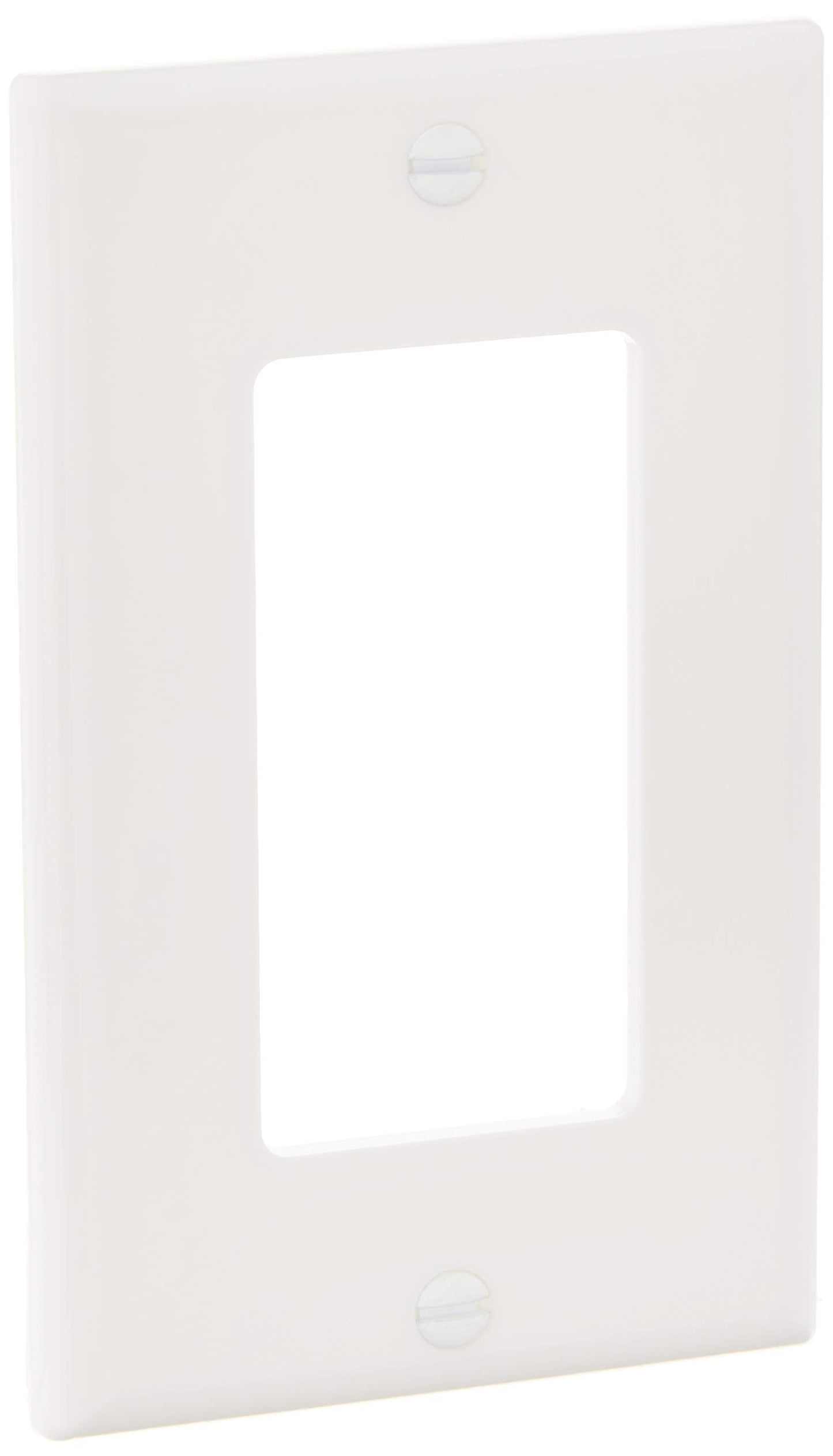 Leviton 1-Gang Decora/GFCI Device Wallplate, Standard Size, Thermoplastic Nylon, Device Mount, 80401-NGY, Gray