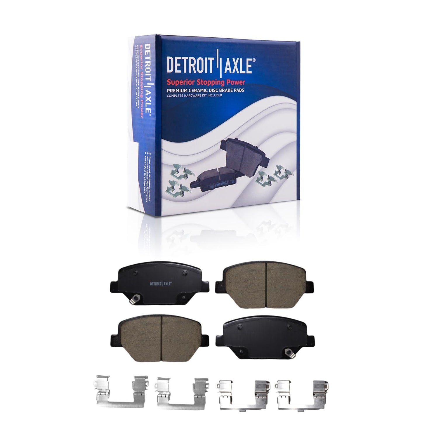 Detroit Axle - Brake Kit for 2012-2020 Ford F-150 Drilled & Slotted Brake Rotors and Ceramic Brakes Pads 2013 2014 2015 2016 2017 2018 2019 Front and Rear Replacement