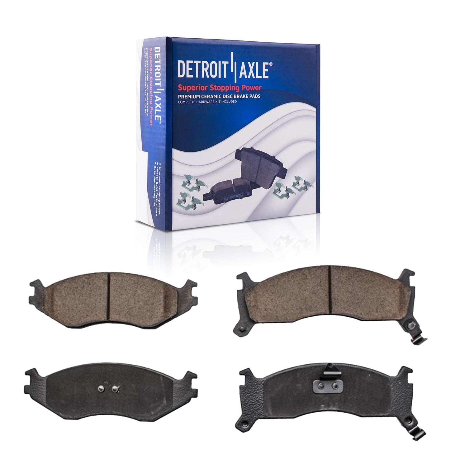 Detroit Axle - Kit de freno delantero para Chrysler 200 Sebring Dodge Avenger Caliber Jeep Compass Patriot Rotores de freno de cerámica Reemplazo de pastillas de freno : rotores delanteros de 11.57