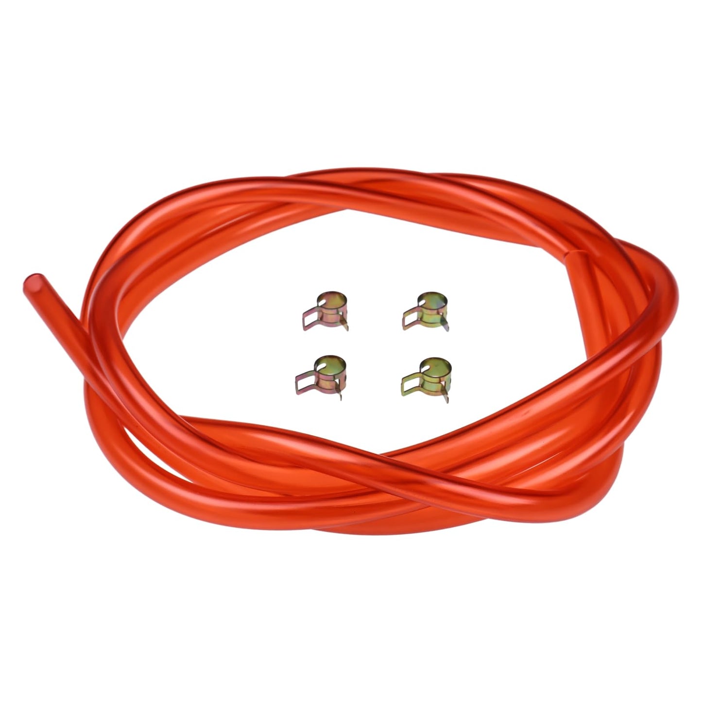 7' Long 1/4'' ID 3/8'' OD Blue Fuel Line Kit with Clamps Compatible with Small Gas Diesel Powersports Generators Engines Snowmobile Dirt Bike Quad Motorcycle Go Kart Golf Cart