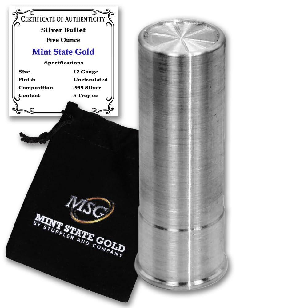 Silver Bullet - .45 Caliber (1 oz) - .999 Pure Silver by Mint State Gold