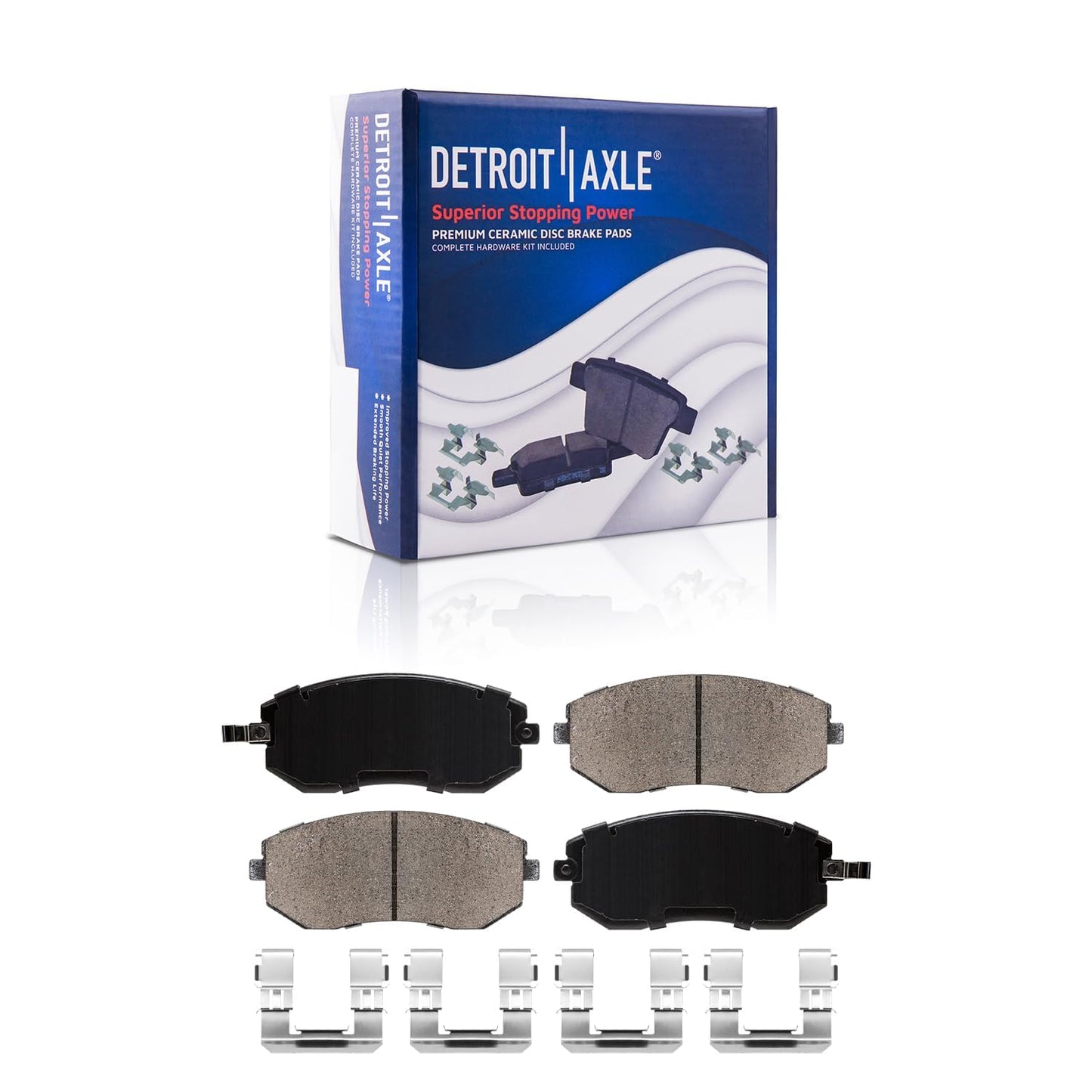 Detroit Axle - Brake Kit for Subaru Impreza Forester Legacy Outback 11.54'' inch Front & 11.26" inch Rear Disc Brake Rotors Ceramic Brake Pads Front and Rear Replacement, Brakes and Rotors