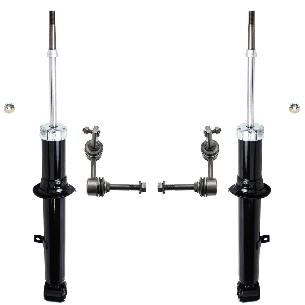 Detroit Axle - Rear Shock Absorbers for 2007-2024 Chevrolet Silverado 1500 | GMC Sierra 1500, 2pc Rear Shock Absorbers Assembly Pair Replacement