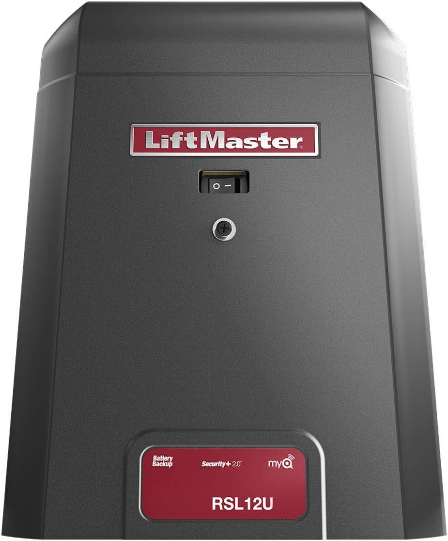 FAS LiftMaster RSL12U Residential/Light Commercial Slide Gate Operator - 12VDC Motor, Rust-Resistant Steel, Gray, Key Lock, Internet Gateway Included
