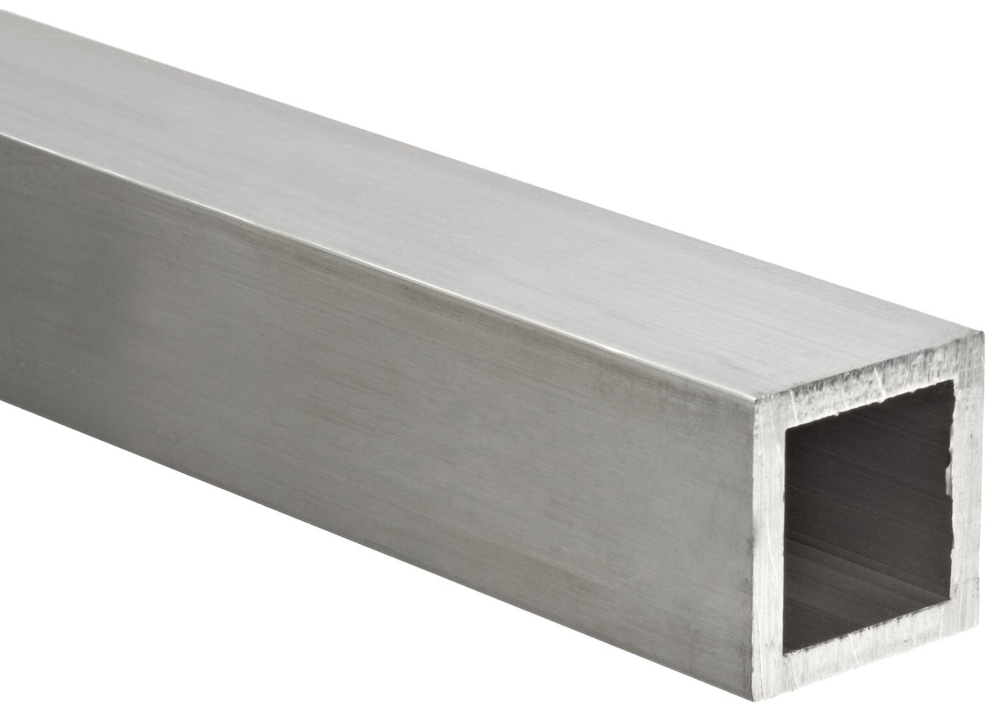 6063 Aluminum Square Tubing, T52 Temper, ASTM B221, 1.25" Height, 1/8" Wall, 36" Length, OnlineMetals