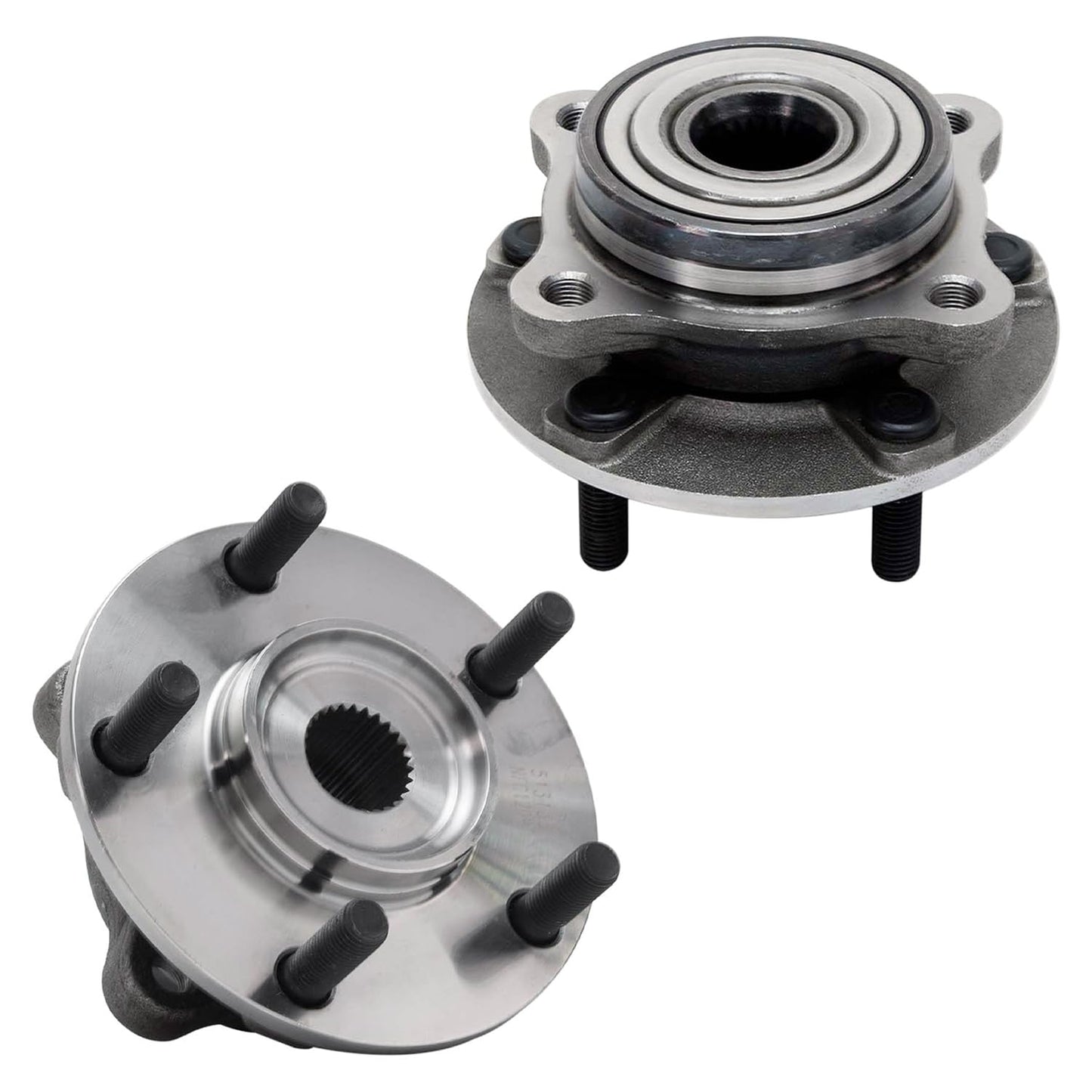 Detroit Axle - 2pc Front Wheel Bearing Hubs for 00-13 Chevy Impala Monte Carlo, 97-08 Pontiac Grand Prix, 06-11 DTS, 05-09 Buick Lacrosse, 06-11 Lucerne, 00-05 Lesabre, Pair Wheel Bearings and Hubs