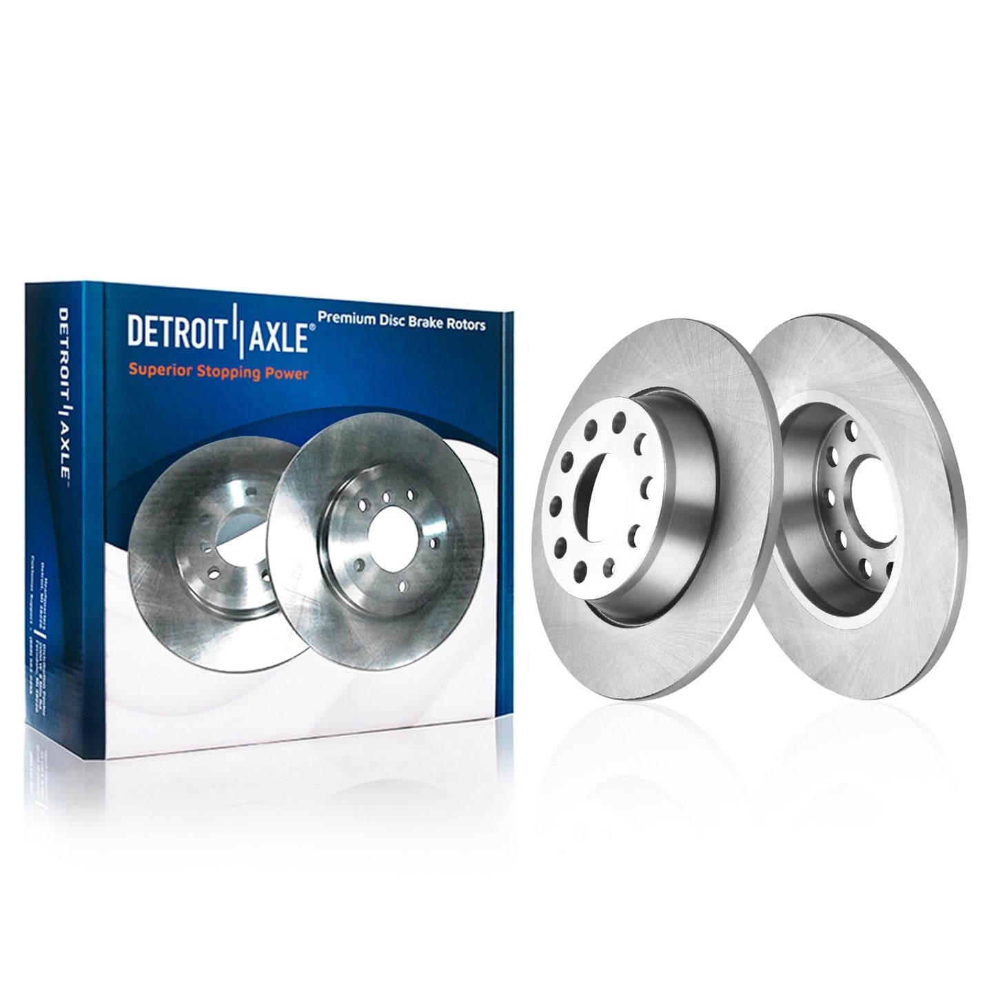 Detroit Axle - Brake Kit for 2011-2020 Jeep Grand Cherokee Dodge Durango | Disc Brakes Rotors Ceramic Brake Pads Replacement 12.99" inch Front and Solid Rear Rotor