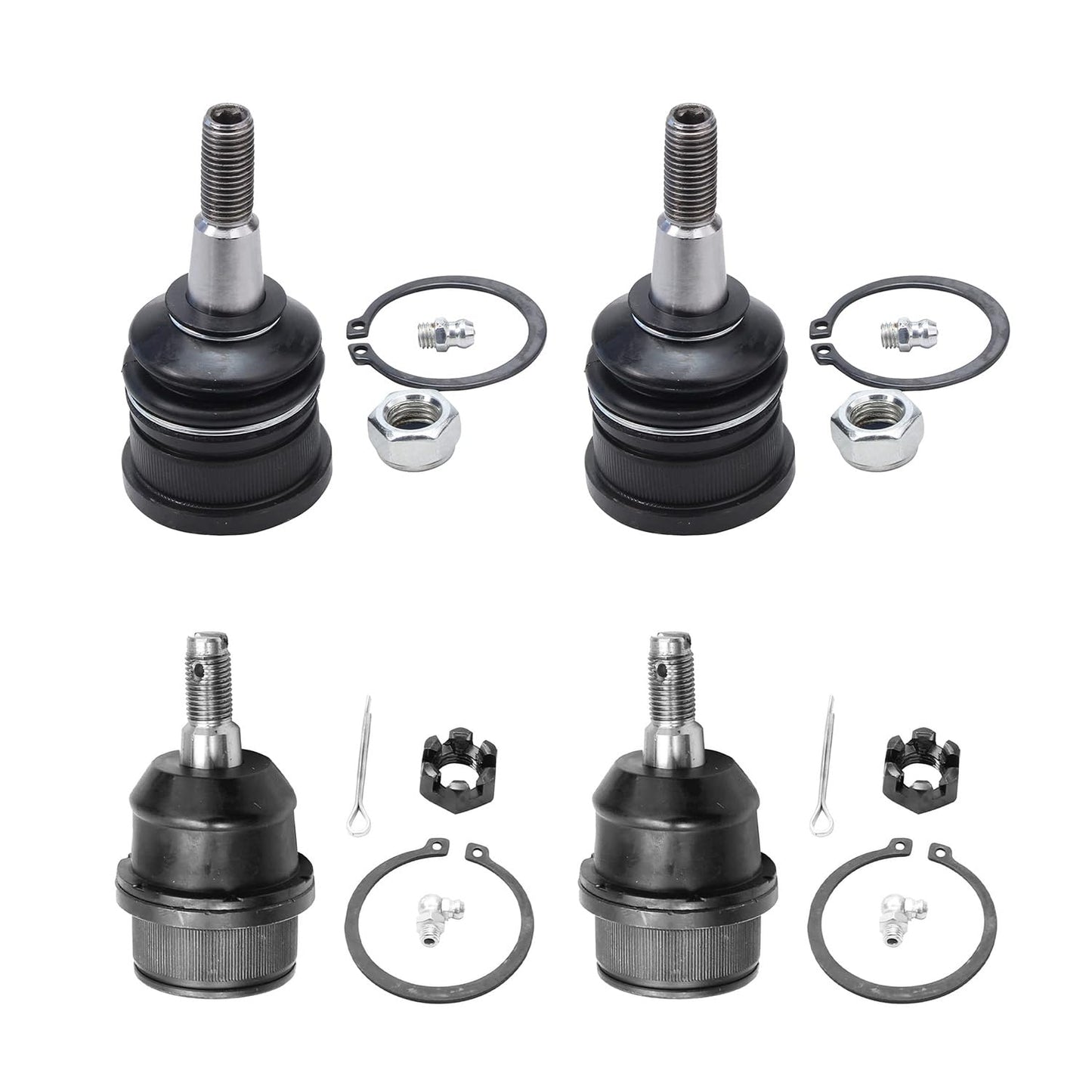 Detroit Axle - 4WD Front 4pc Ball Joints for Ford F-250 F-350 F-450 F-550 Excursion, 4 Upper & Lower Ball Joints Replacement