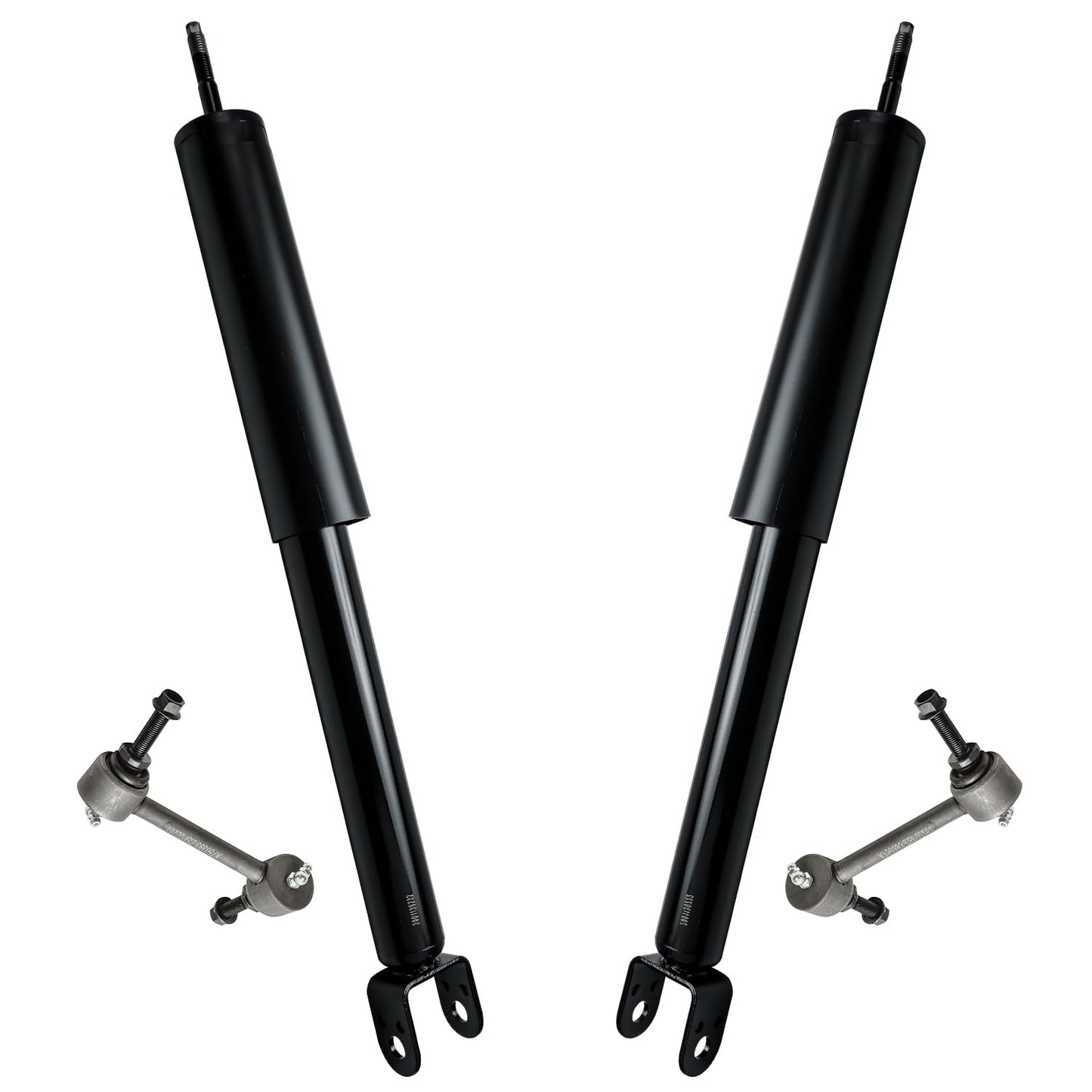 Detroit Axle - Front and Rear Shock Absorbers for 2007-2017 Jeep Wrangler, 2018 Wrangler JK 4 Complete Shock Absorber Assembly 2008 2009 2010 2011 2012 2013 2014 2015 2016 Replacement