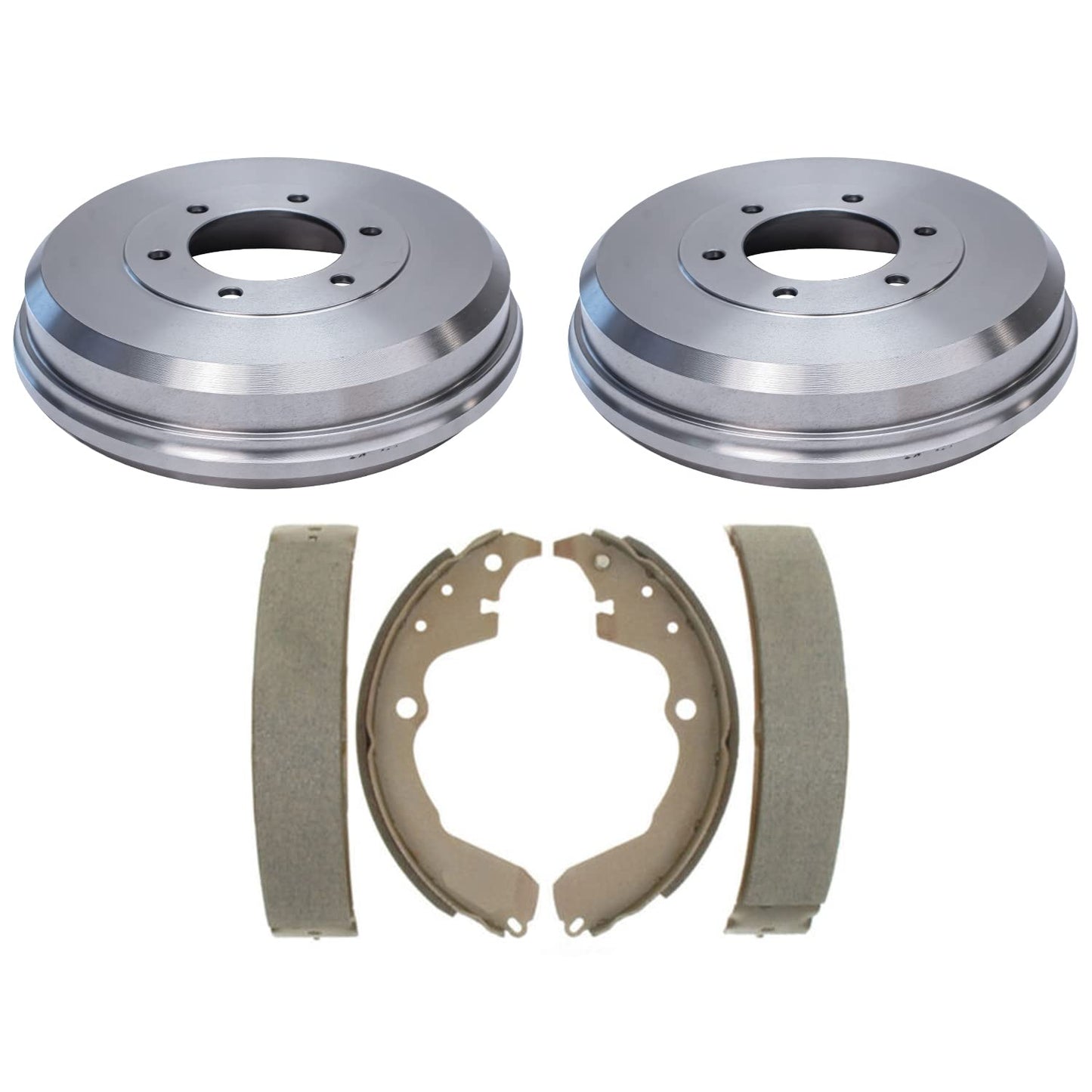 Detroit Axle - 8pc Brake Kit for Chevy GMC Silverado Sierra 1500 Yukon XL Escalade ESV Drilled & Slotted Brake Rotors Ceramic Brakes Pads Replacement : 13.50" inch Front and 13.58" inch Rear Rotor