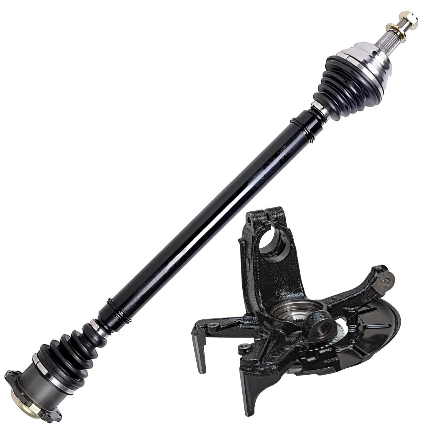 Detroit Axle - 4WD 2 Front CV Axle Shafts for 2007-2020 Chevy Silverado 1500 GMC Sierra Suburban Yukon XL 1500 Tahoe Avalanche Escalade ESV EXT 6 Lugs CV Axle Shafts Assembly Pair Replacement