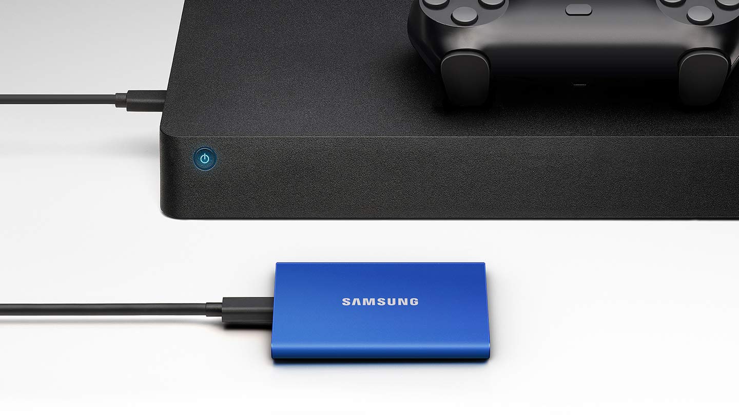 Samsung T7 Portable SSD, 2TB External Solid State Drive, Speeds Up to 1,050MB/s, USB 3.2 Gen 2, Reliable Storage for Gaming, Students, Professionals, MU-PC2T0T/AM, Gray