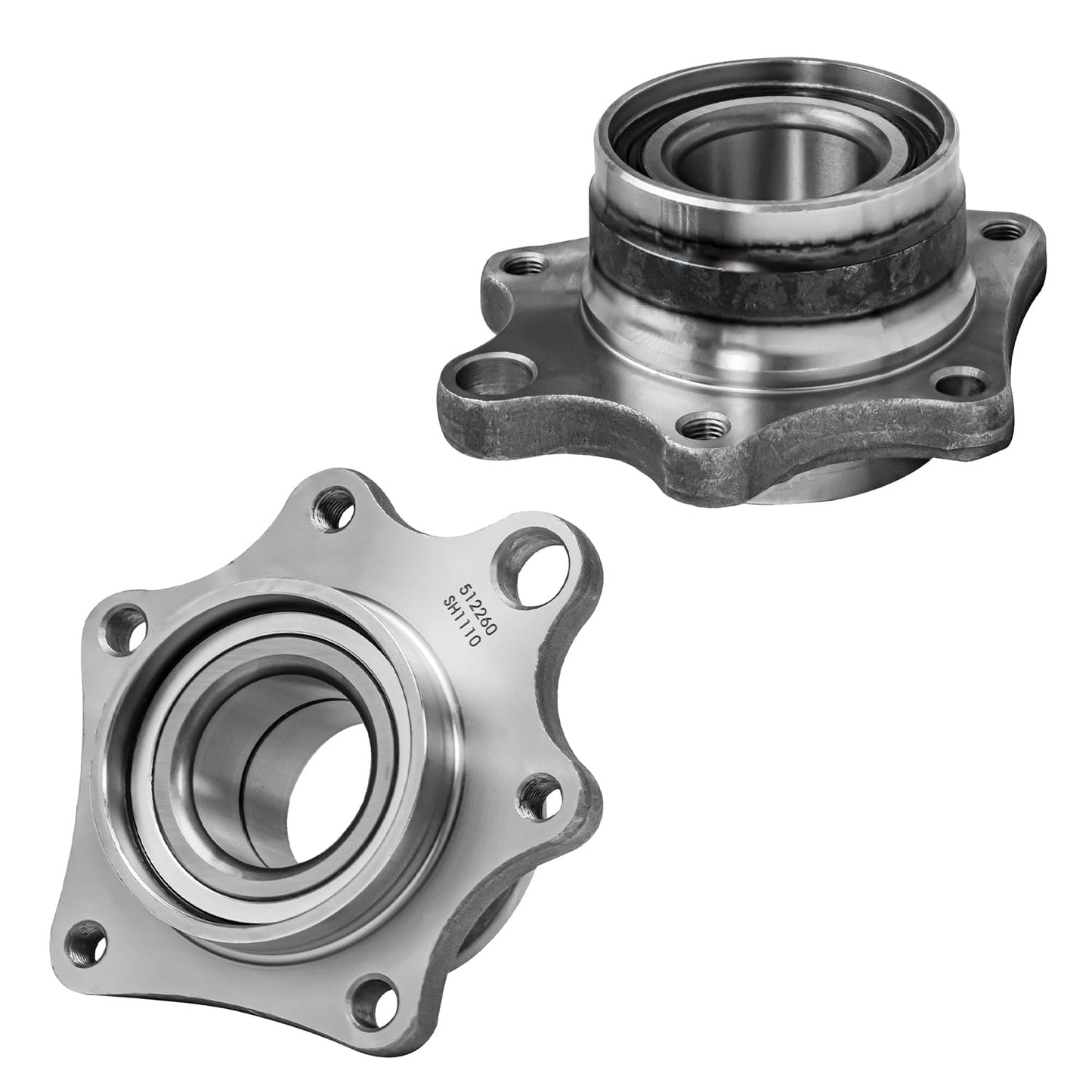 Detroit Axle - 2pc Front Wheel Bearing Hubs for 00-13 Chevy Impala Monte Carlo, 97-08 Pontiac Grand Prix, 06-11 DTS, 05-09 Buick Lacrosse, 06-11 Lucerne, 00-05 Lesabre, Pair Wheel Bearings and Hubs