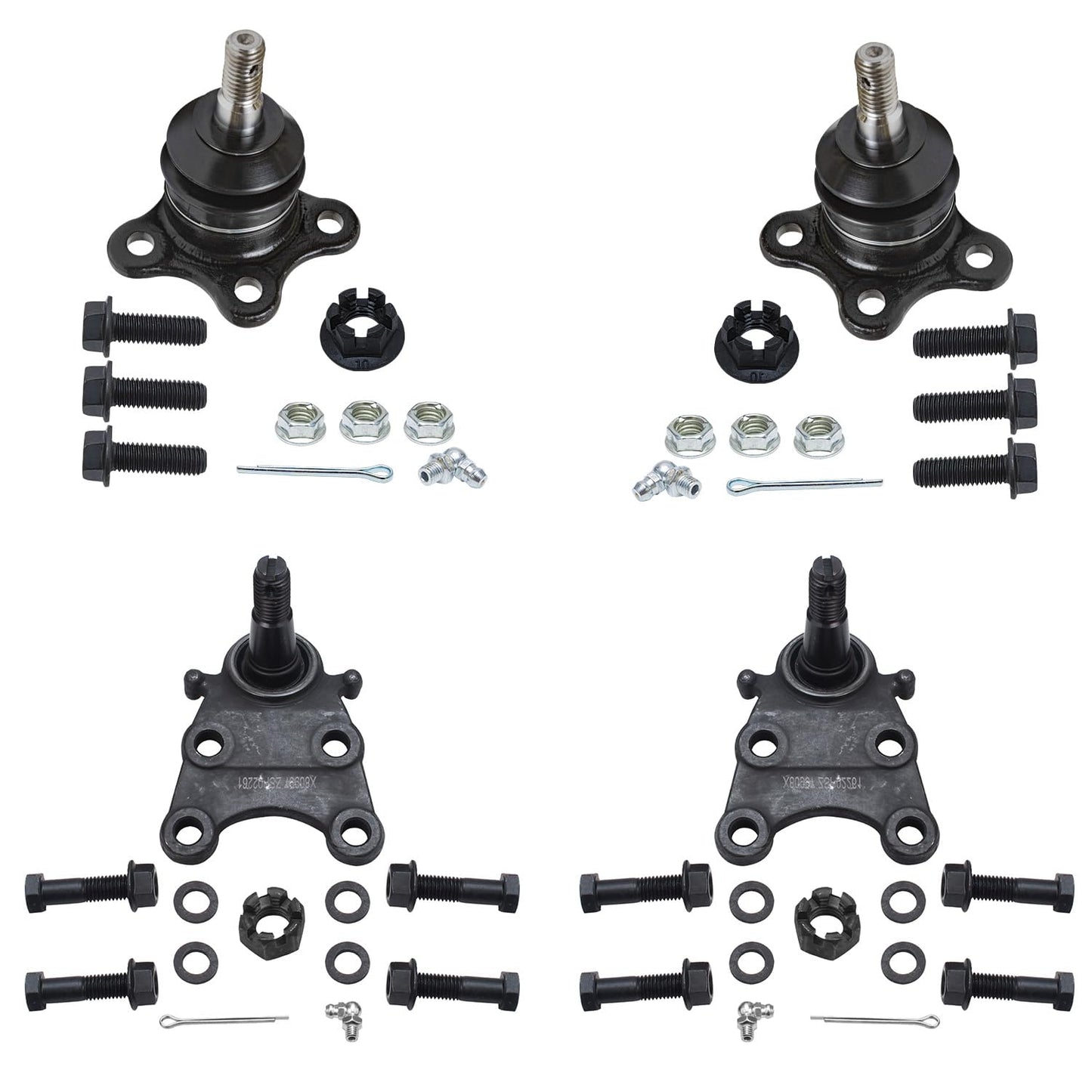 Detroit Axle - 4WD Front 4pc Ball Joints for Ford F-250 F-350 F-450 F-550 Excursion, 4 Upper & Lower Ball Joints Replacement