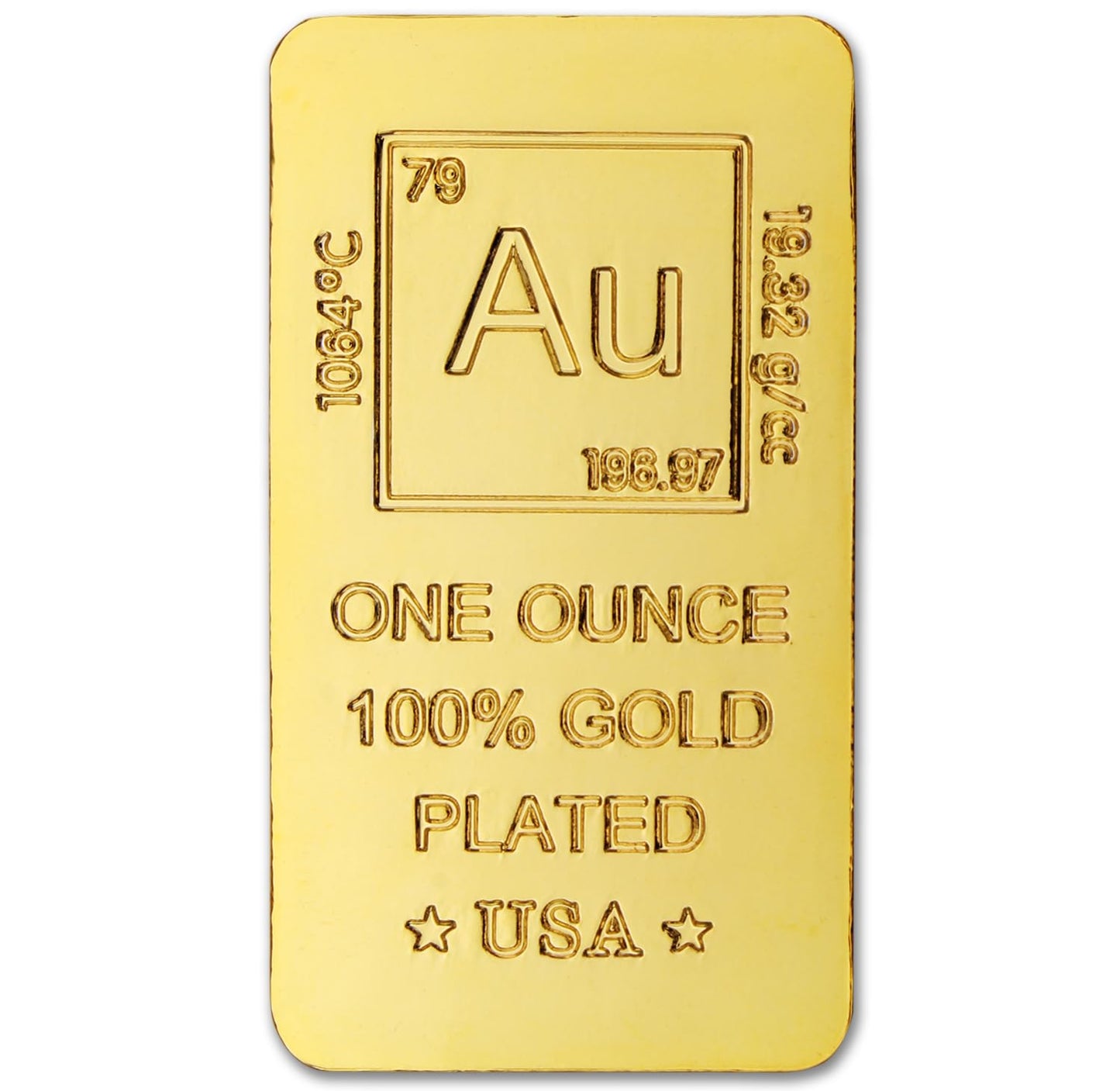 1 oz Silver Plated Bar (Flat Style) .999 Pure Paperweight - Element Design with Certificate of Authenticity