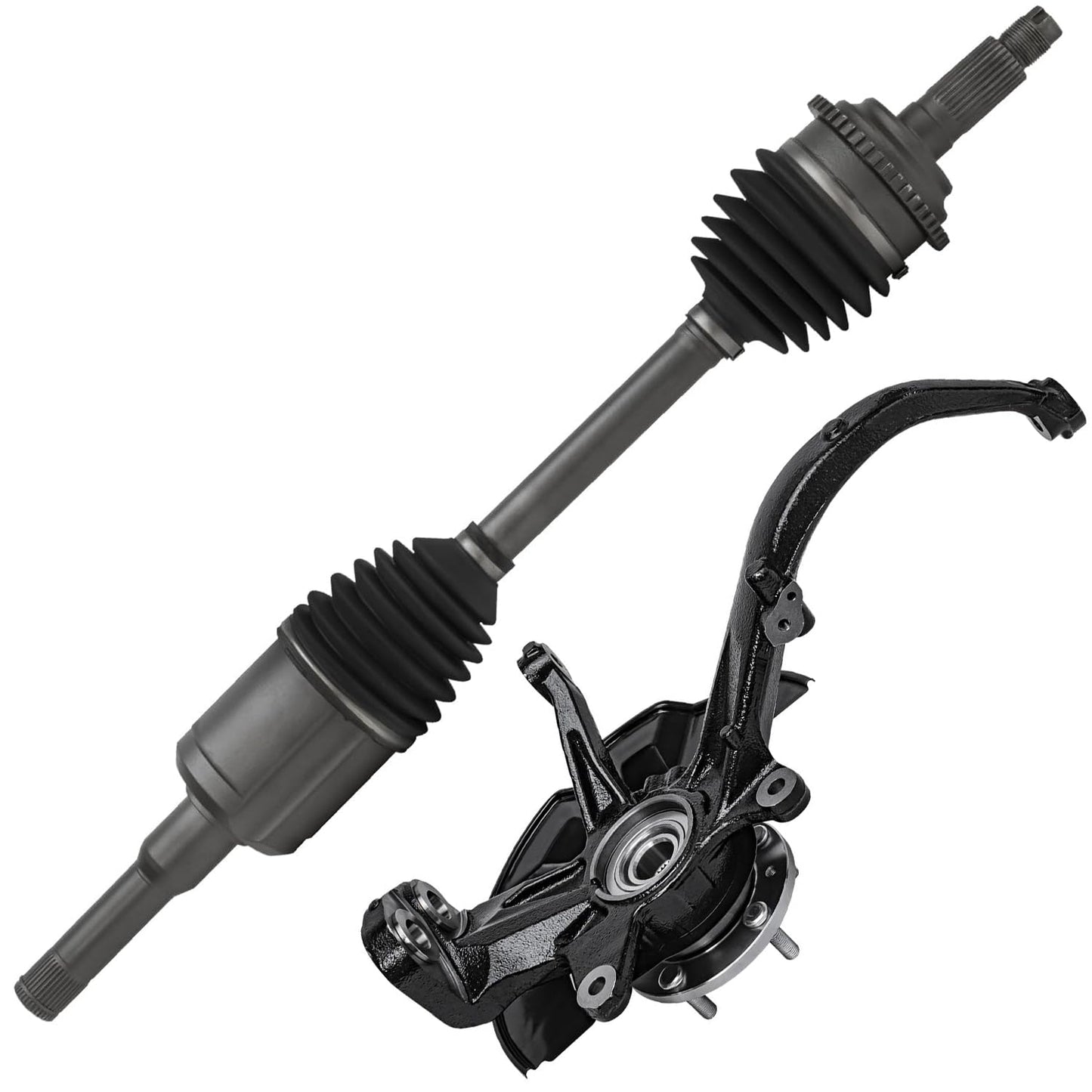 Detroit Axle - 4WD 2 Front CV Axle Shafts for 2007-2020 Chevy Silverado 1500 GMC Sierra Suburban Yukon XL 1500 Tahoe Avalanche Escalade ESV EXT 6 Lugs CV Axle Shafts Assembly Pair Replacement