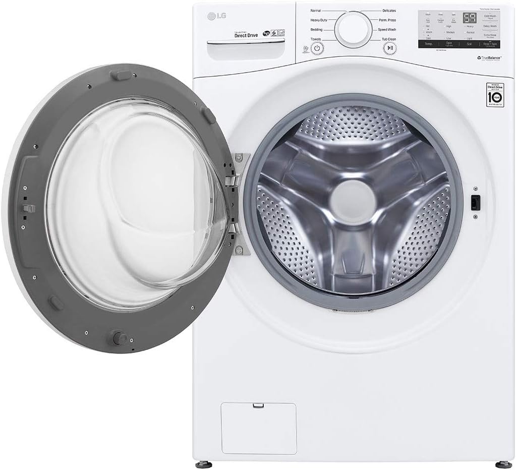LG WM3400CW 4.5 cu ft Front-Load Washer – High-Efficiency, LoDecibel™ Quiet Operation, 6Motion™ Technology, White