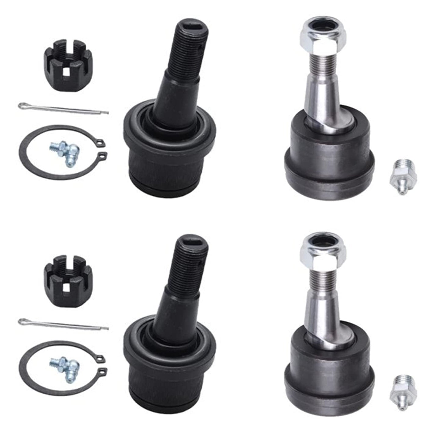 Detroit Axle - 4WD Front 4pc Ball Joints for Ford F-250 F-350 F-450 F-550 Excursion, 4 Upper & Lower Ball Joints Replacement