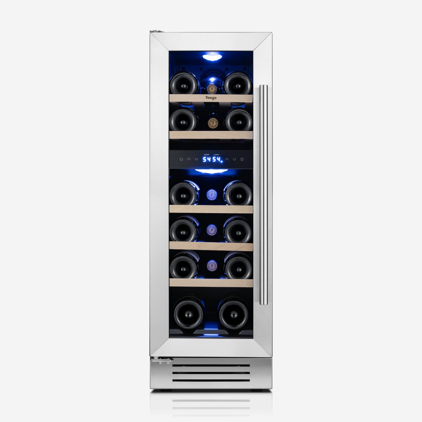 Yeego 24 Inch Wine Fridge Cooler - 52 Bottles Wine Cooler with Glass Door, 40-65℉ Built-In or Freestanding Refrigerator, Under Counter Wine Fridge for Kitchen Bar Office (Left-Hinged)