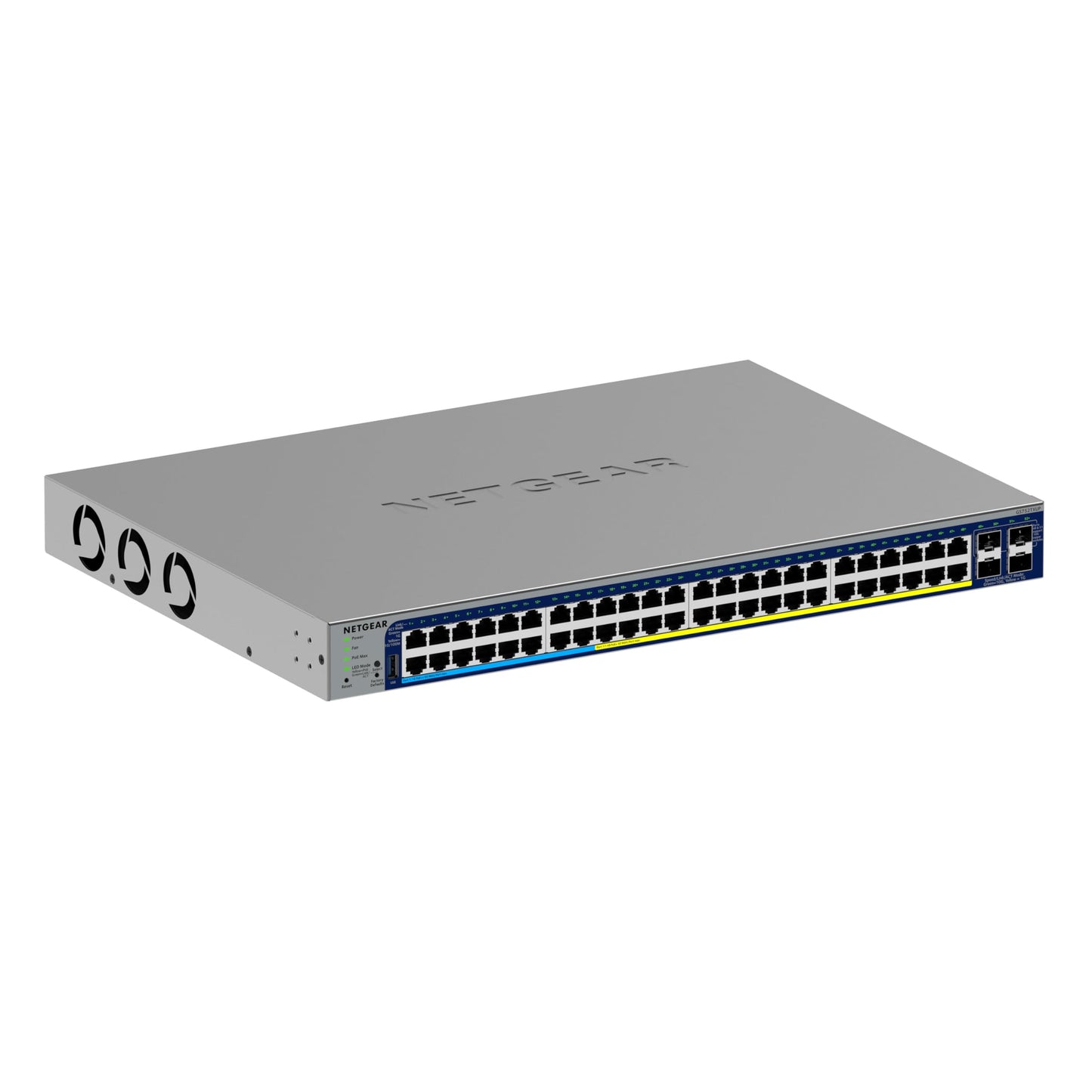 NETGEAR 52-Port PoE Gigabit Ethernet Smart Switch (GS752TPP) - Managed, Optional Insight Cloud Management, 48 x PoE+ @ 760W, 4 x 1G SFP, Desktop or Rackmount