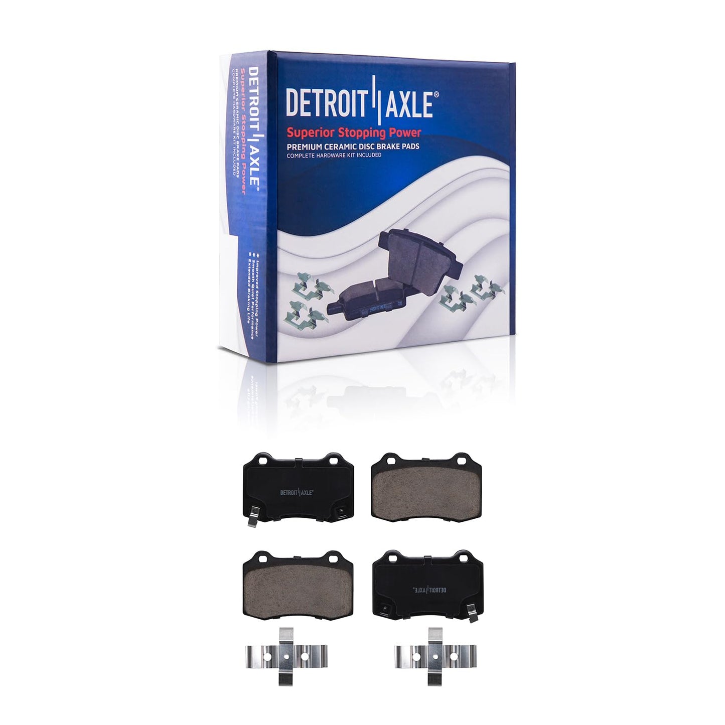 Detroit Axle - Brake Kit for Subaru Impreza Forester Legacy Outback 11.54'' inch Front & 11.26" inch Rear Disc Brake Rotors Ceramic Brake Pads Front and Rear Replacement, Brakes and Rotors