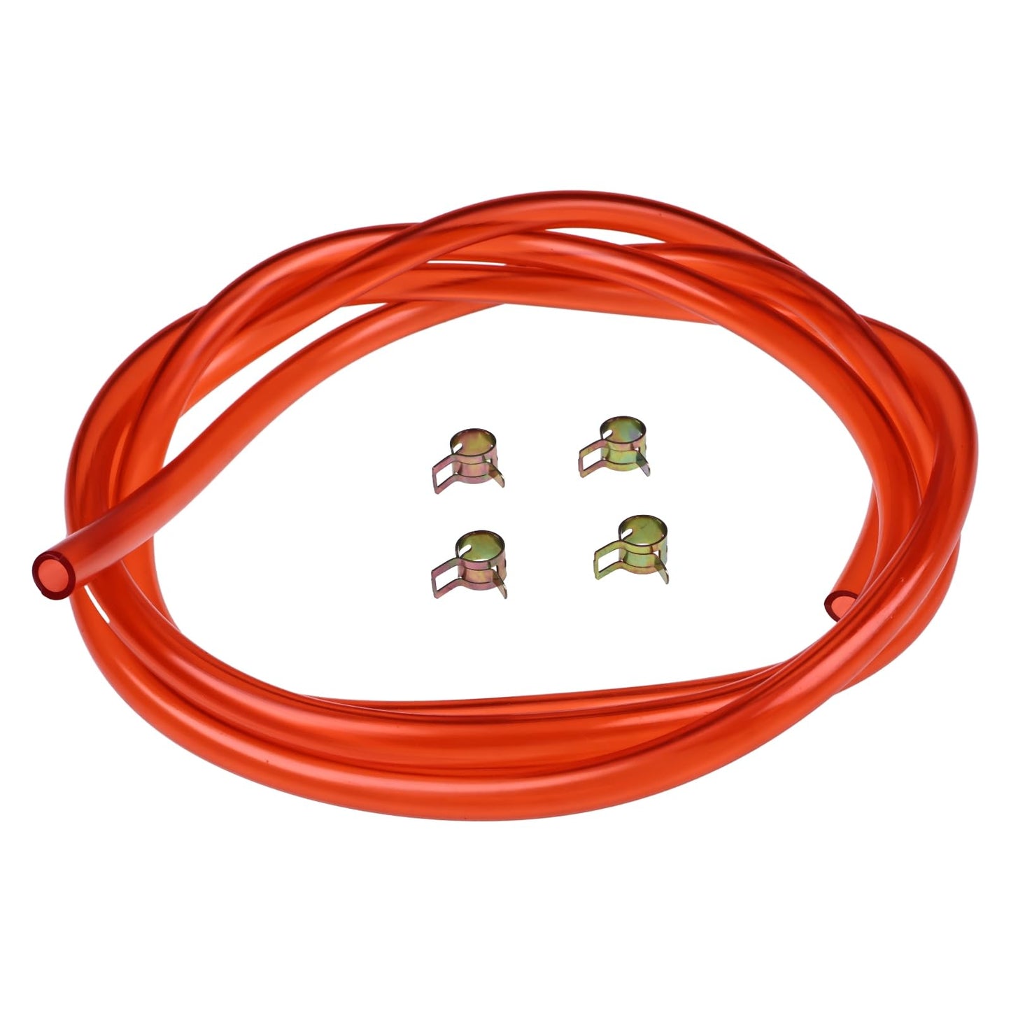 7' Long 1/4'' ID 3/8'' OD Blue Fuel Line Kit with Clamps Compatible with Small Gas Diesel Powersports Generators Engines Snowmobile Dirt Bike Quad Motorcycle Go Kart Golf Cart