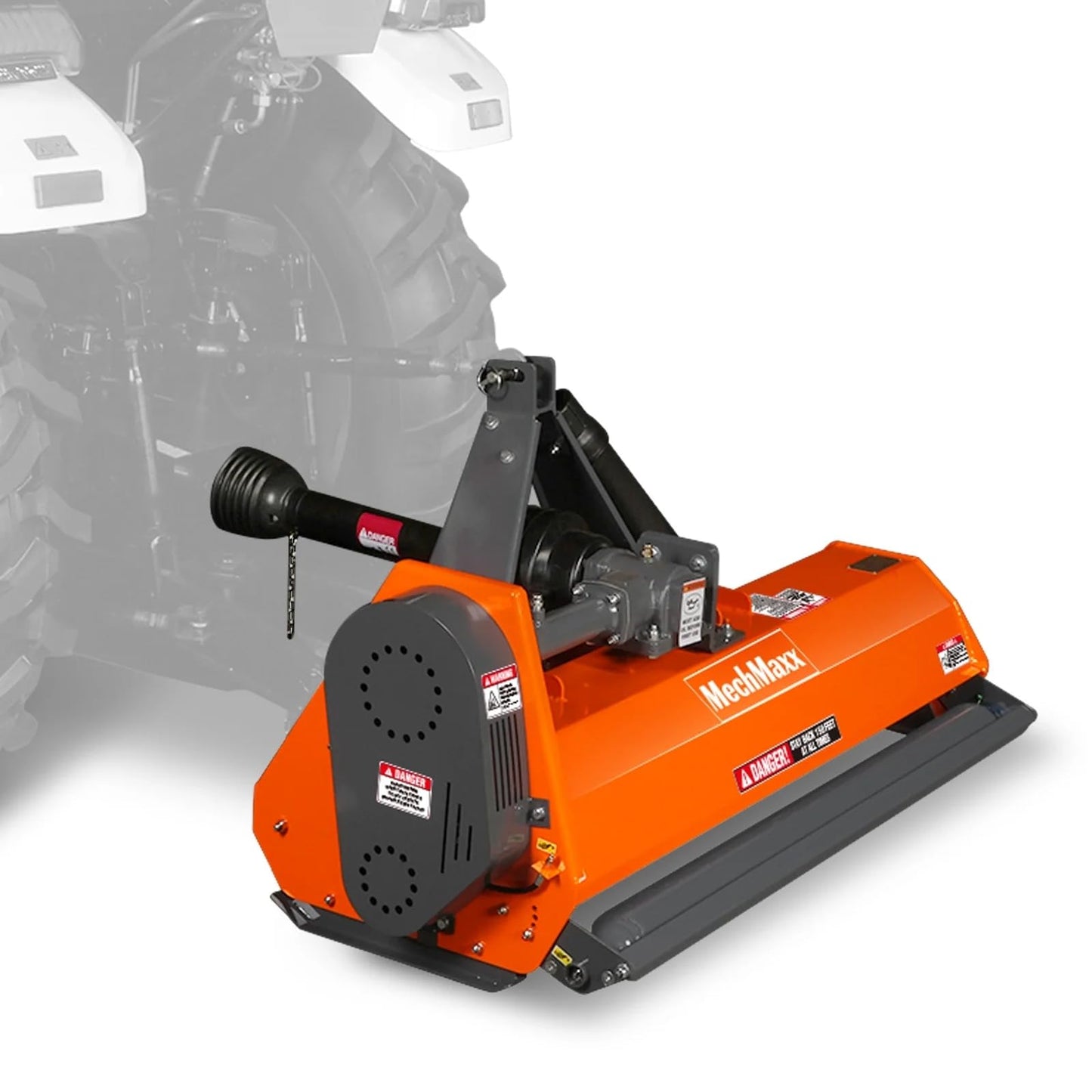 MechMaxx 60'' inch PTO Powered 3 Point Standard Duty Flail Mower for 15-35hp Tractor, NOT Suitable for Quick Hitch, Model EFS60 Orange